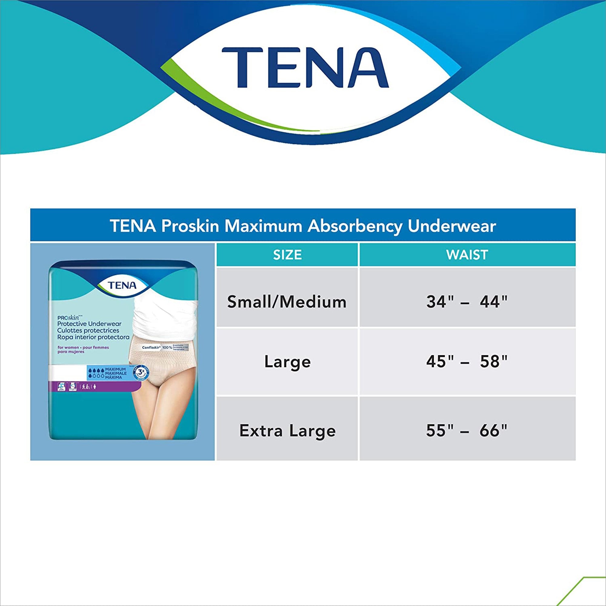 Absorbent Underwear TENA® ProSkin™ Protective Pull On with Tear Away Seams Adult X-Large Female Disposable Moderate Absorbency - image 6