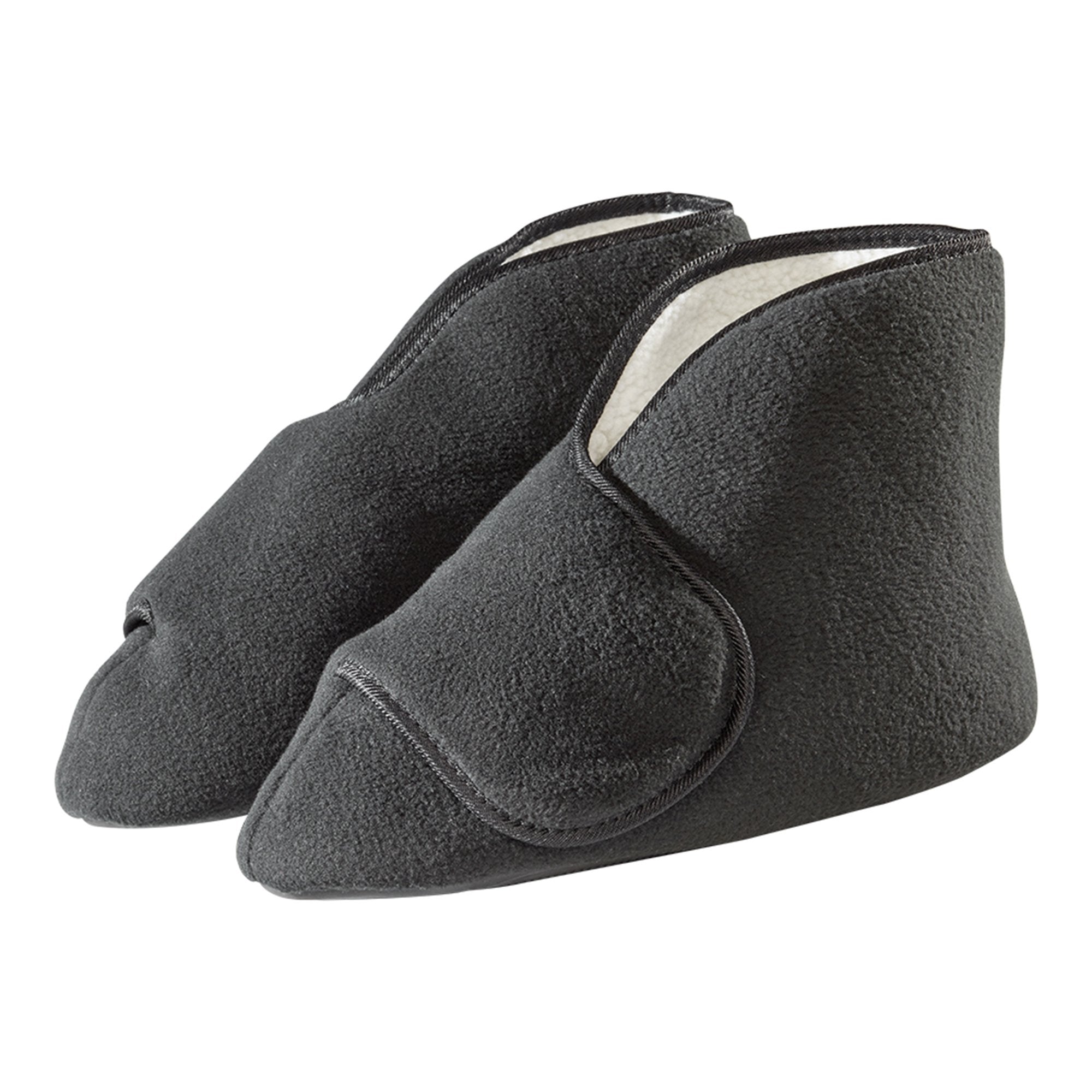 Silverts® Deep and Wide Diabetic Bootie Slippers, Black, Small (1 Unit)