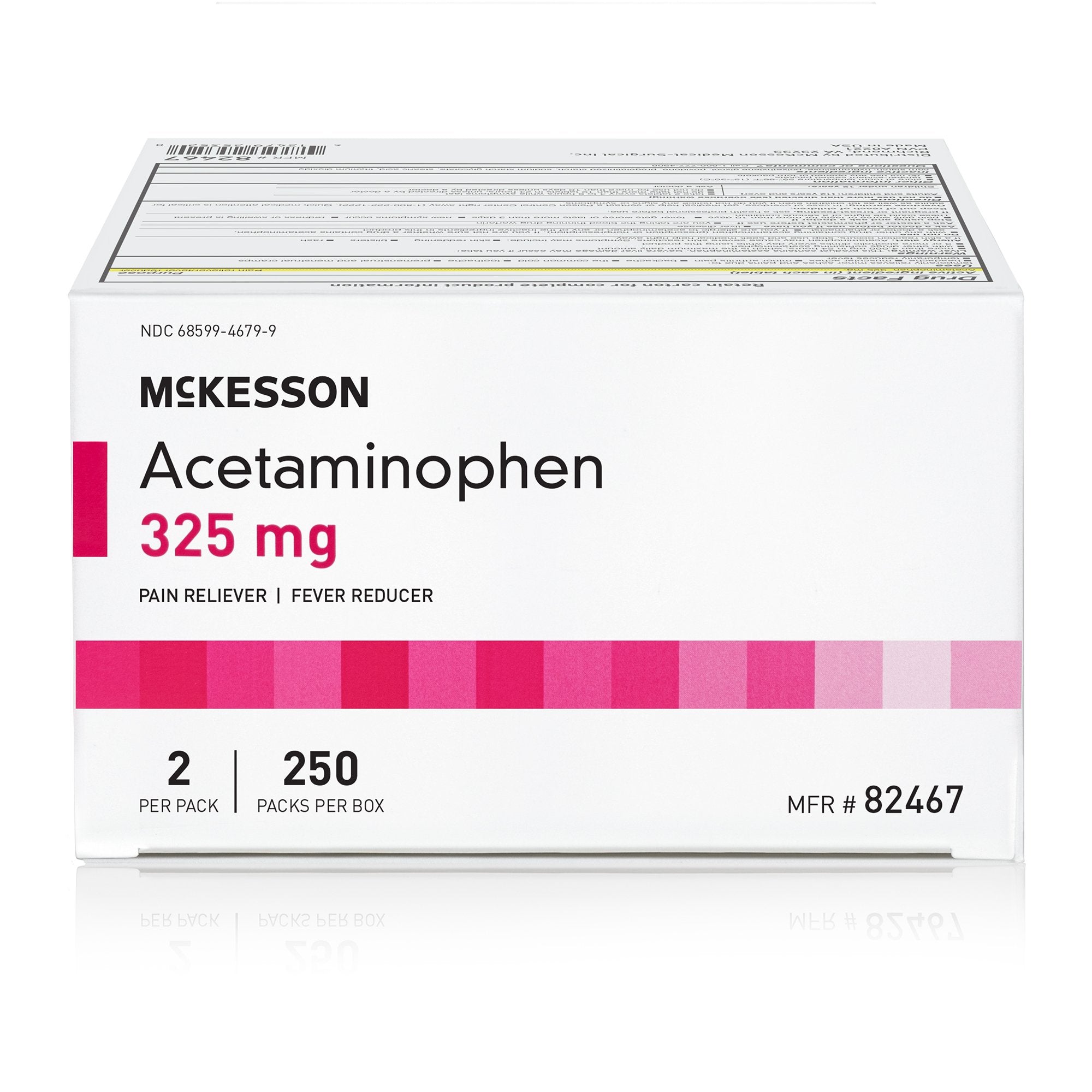 Pain Relief McKesson 325 mg Strength Acetaminophen Unit Dose Tablet 250 per Box - image 2