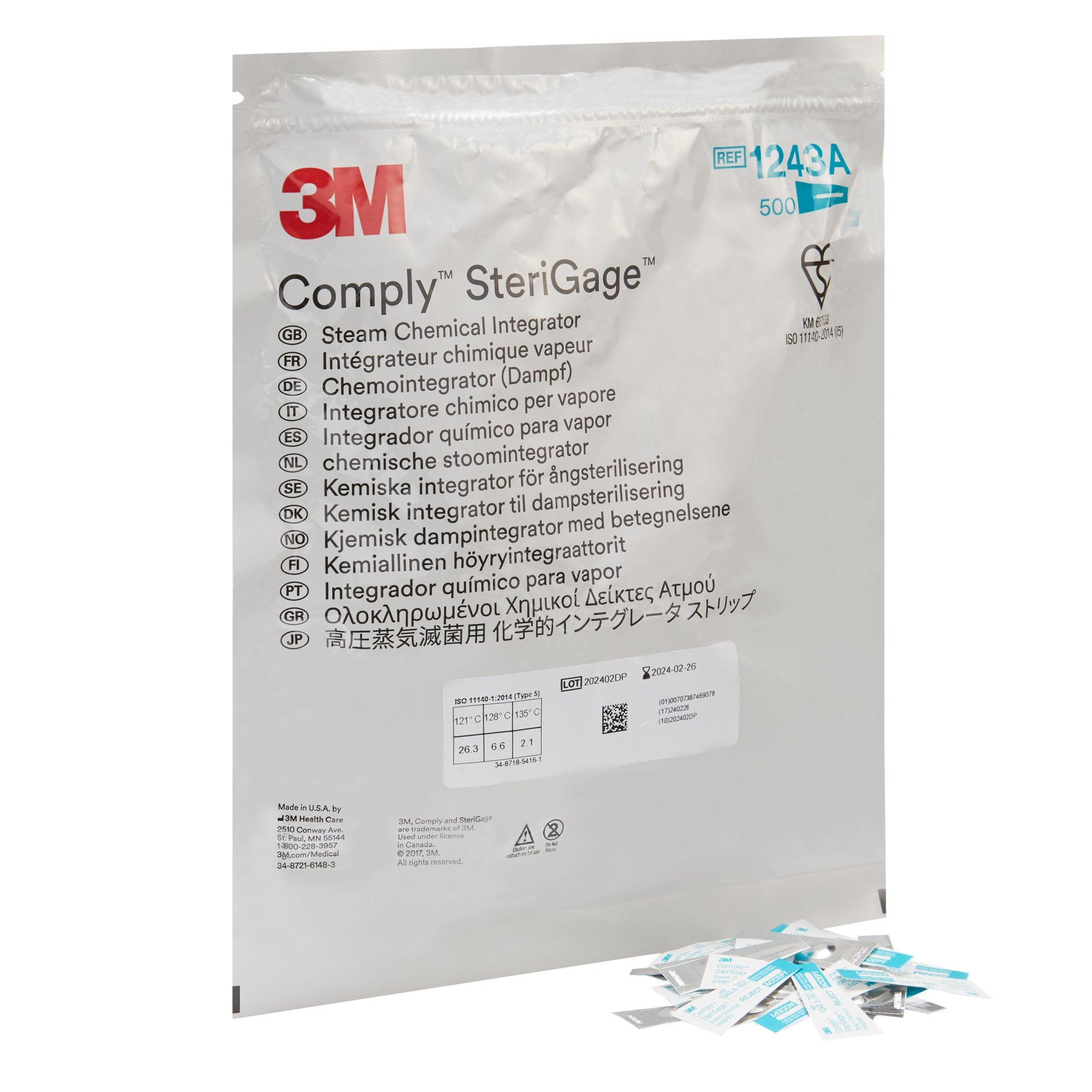 3M™ Comply™ SteriGage Chemical Integrator, Steam (2 Units)