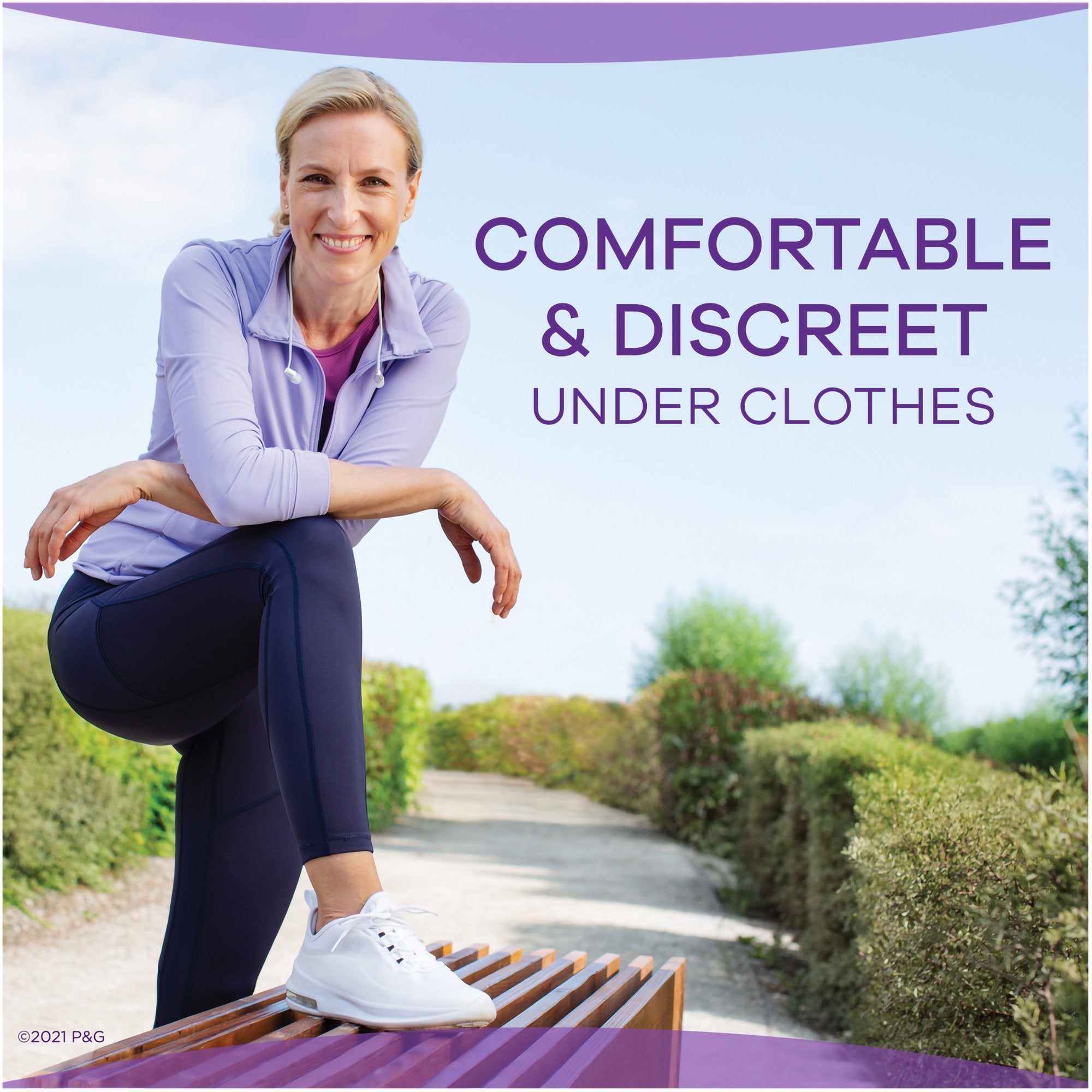 Bladder Control Pad Always® Discreet 12-1/2 Inch Length Moderate Absorbency RapidDry™ Core One Size Fits Most - image 4