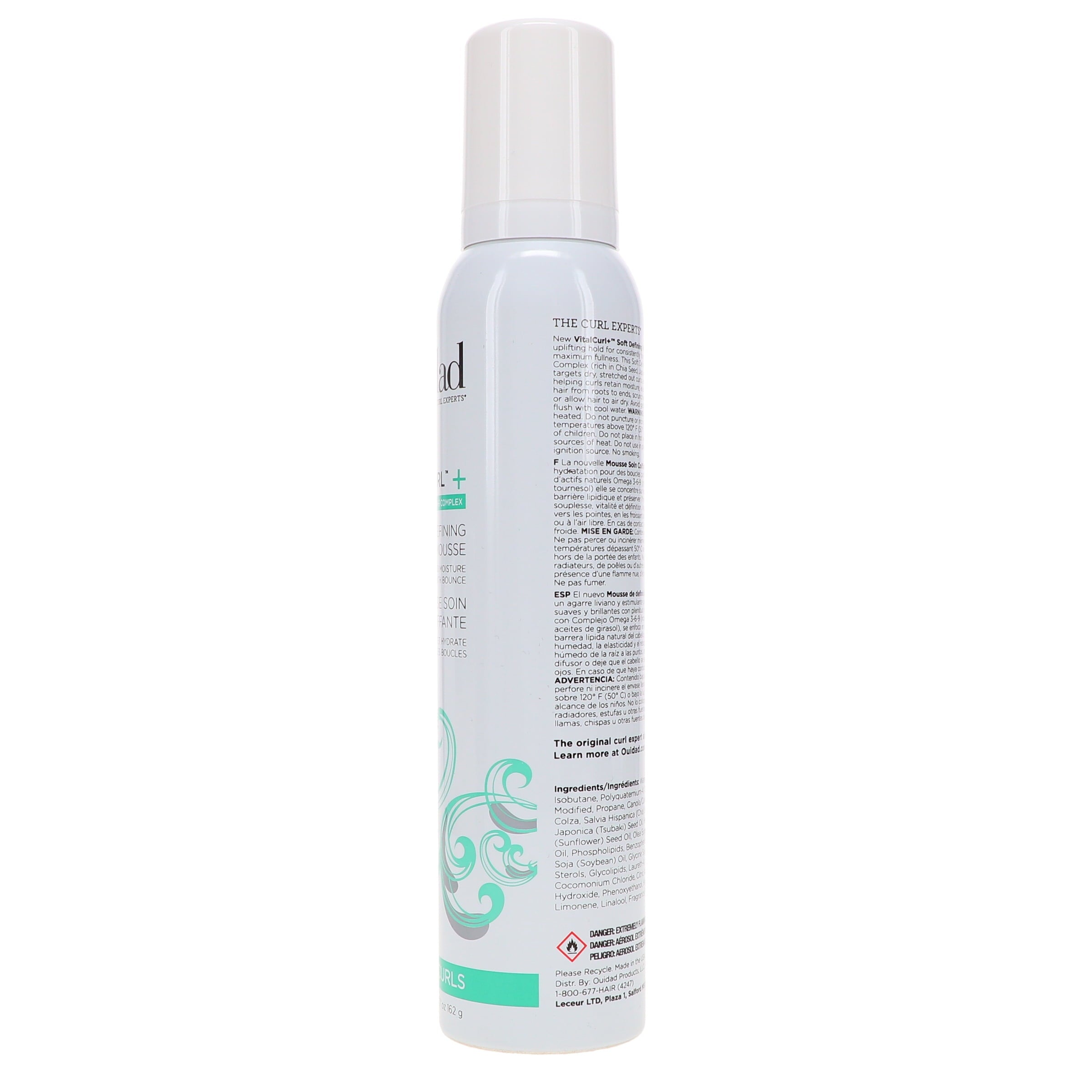 Ouidad Vitalcurl+ Curl Defining Mousse, Lightweight Hair Foam, Air-Dry Styler, 5.7 Oz