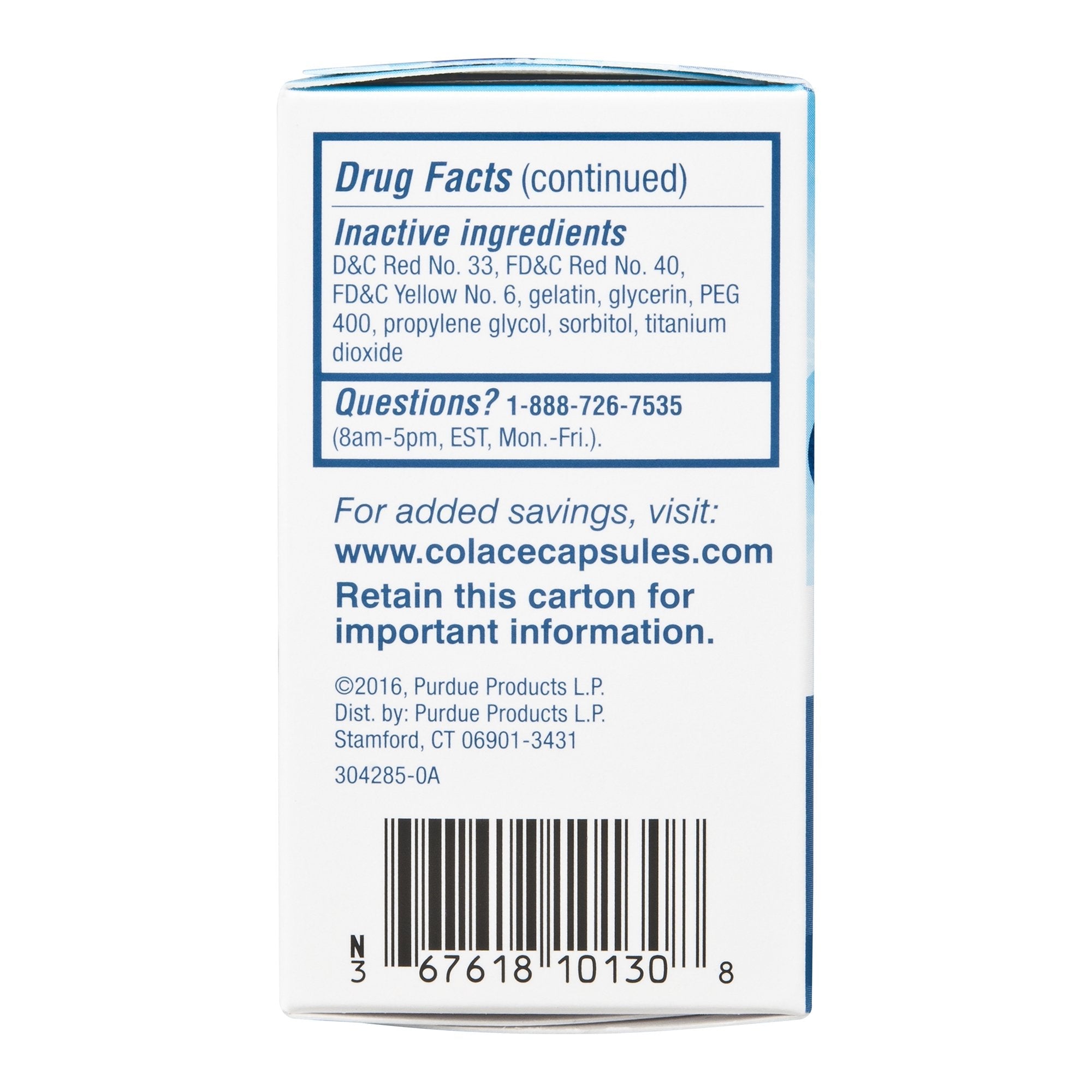 Colace® Docusate Sodium Stool Softener (30 Units)