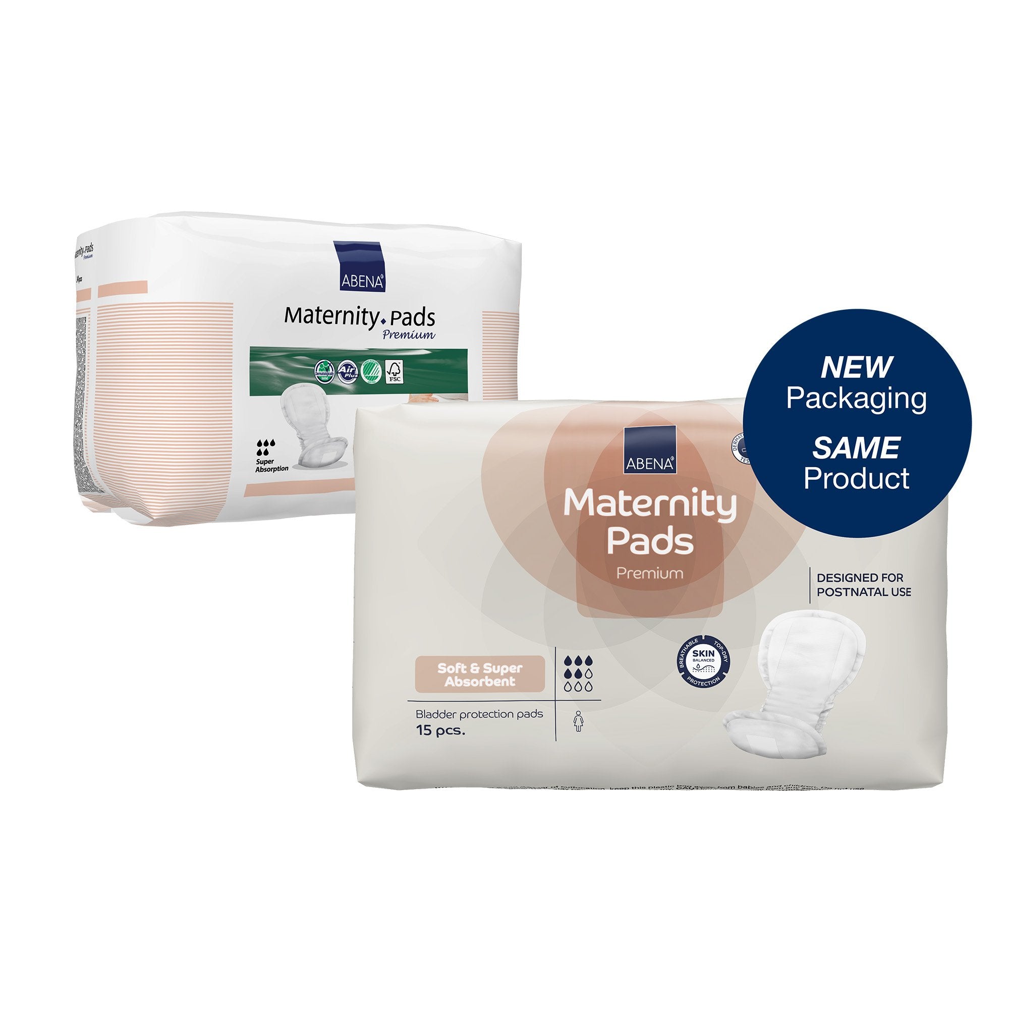 Bladder Control Pad Abena® Maternity 7.8 X 16.5 Inch Moderate Absorbency Fluff / Polymer Core One Size Fits Most - image 2