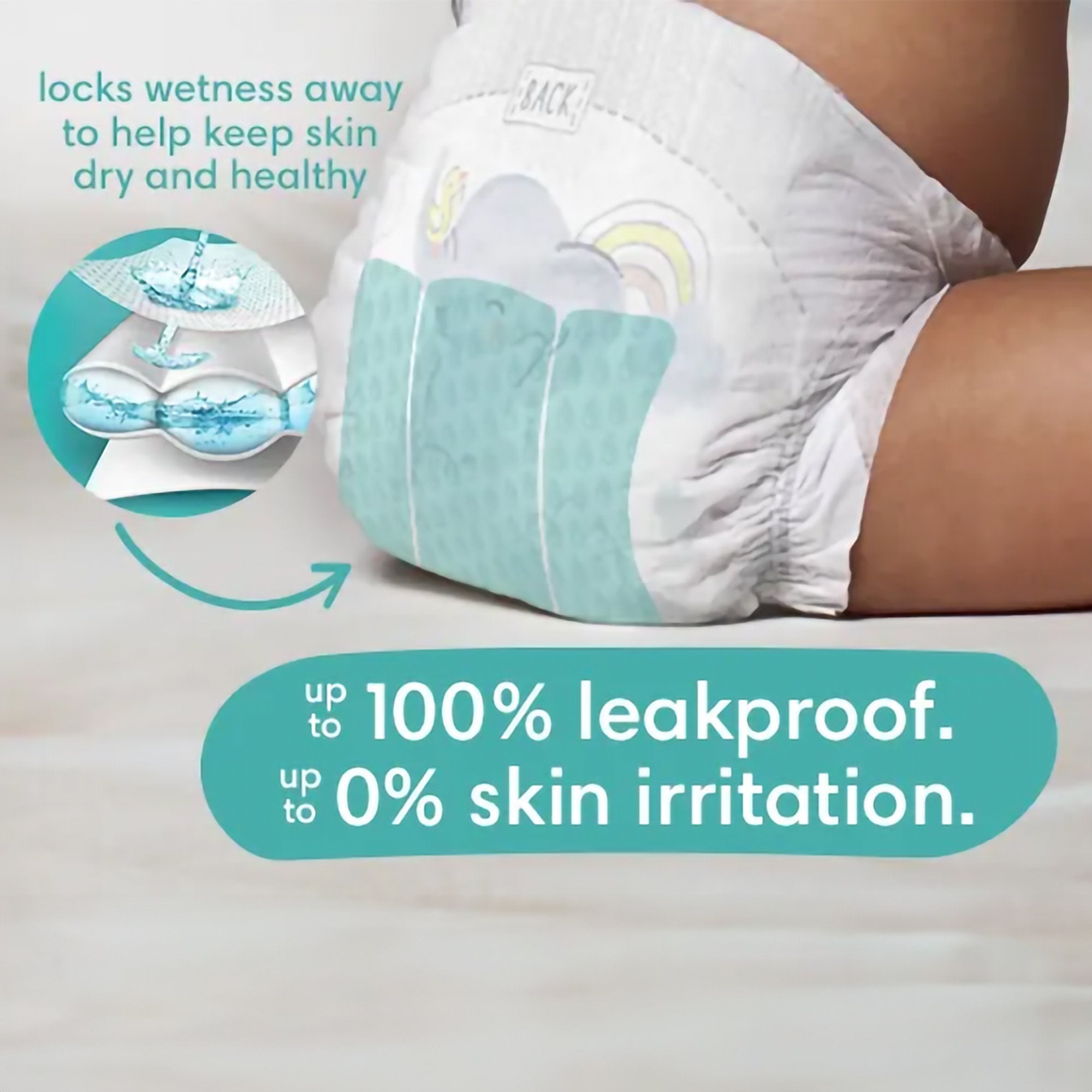 Unisex Baby Diaper Pampers® Swaddlers Newborn Disposable Heavy Absorbency - image 2