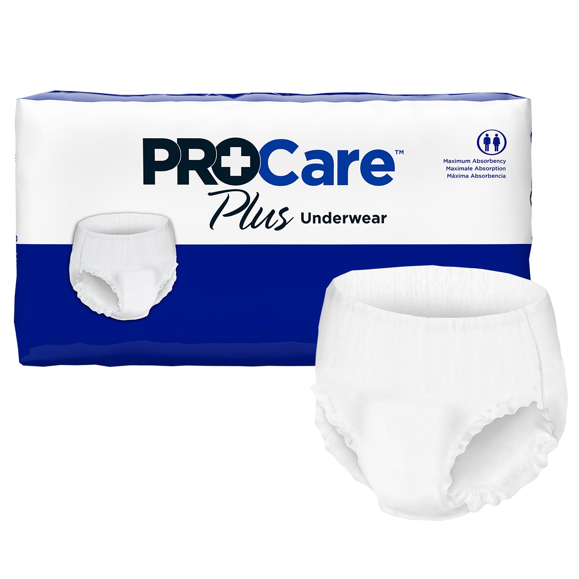 ProCare Plus Large Protective Underwear – Moderate Absorbency, 44-58" Waist