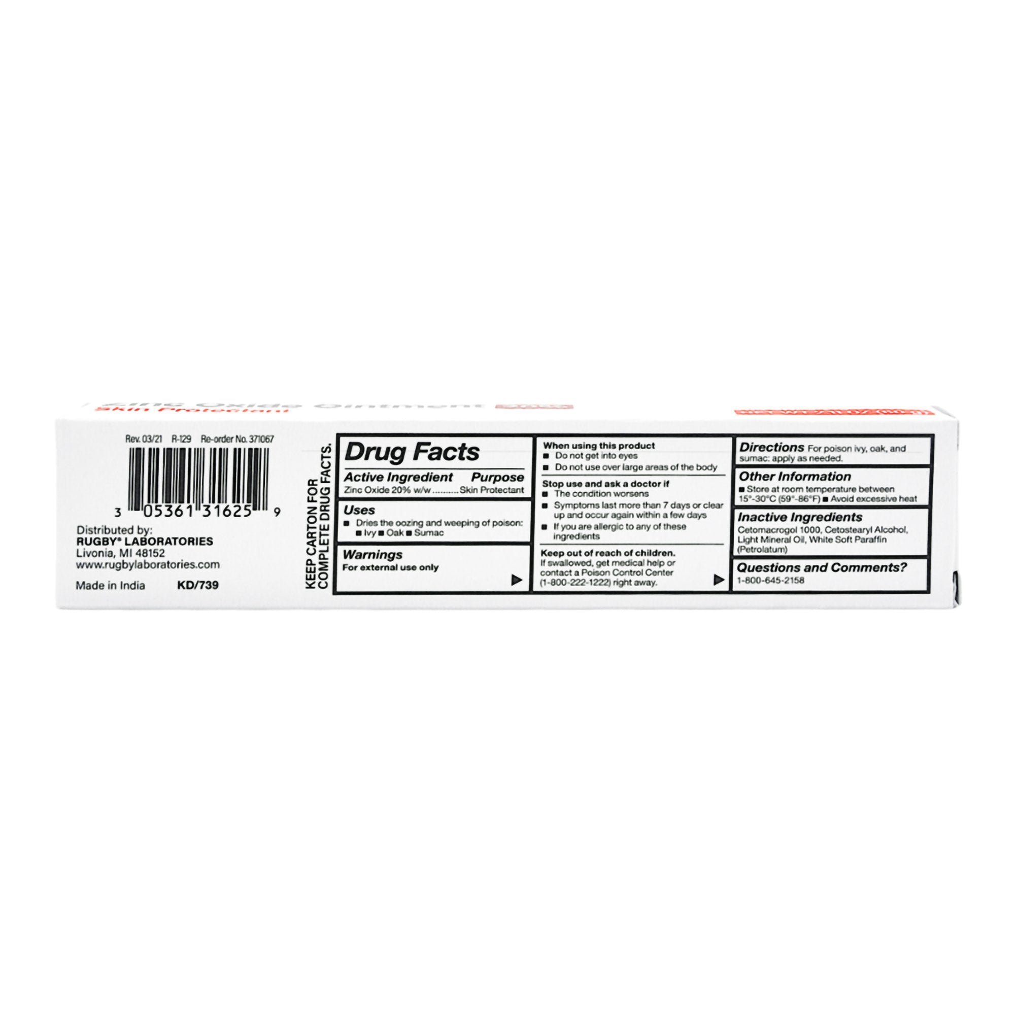 Skin Protectant Rugby® 2 oz. Tube Scented Ointment - image 2