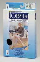 Compression Stocking Jobst® Opaque Thigh High Medium Natural / Silky Beige Open Toe