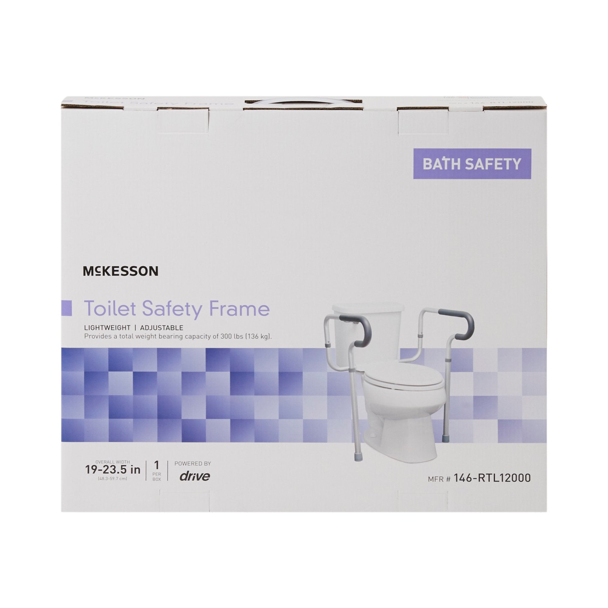 McKesson Toilet Safety Rail, Gray Aluminum (1 Unit)