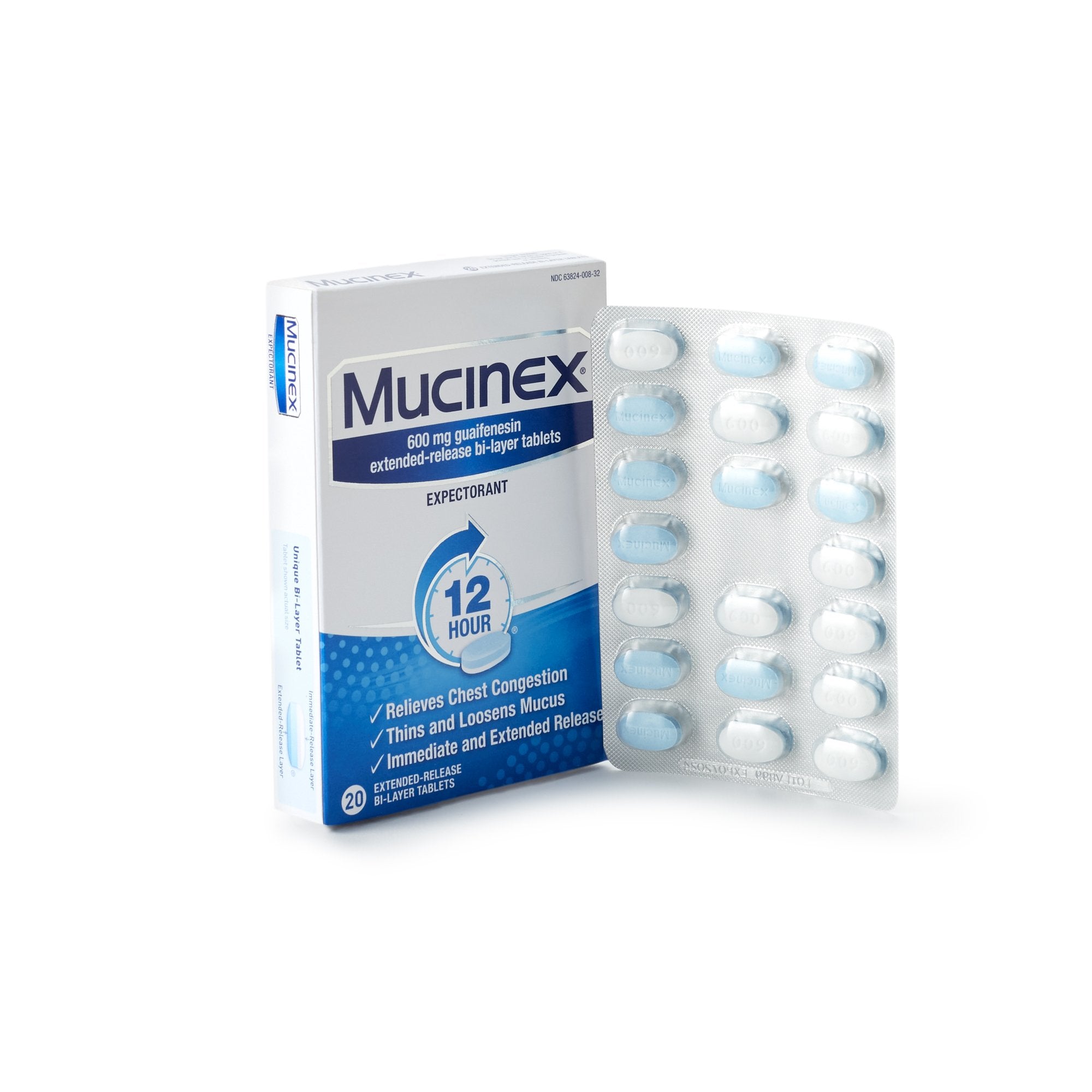 Mucinex® Guaifenesin Cold and Cough Relief (20 Units)