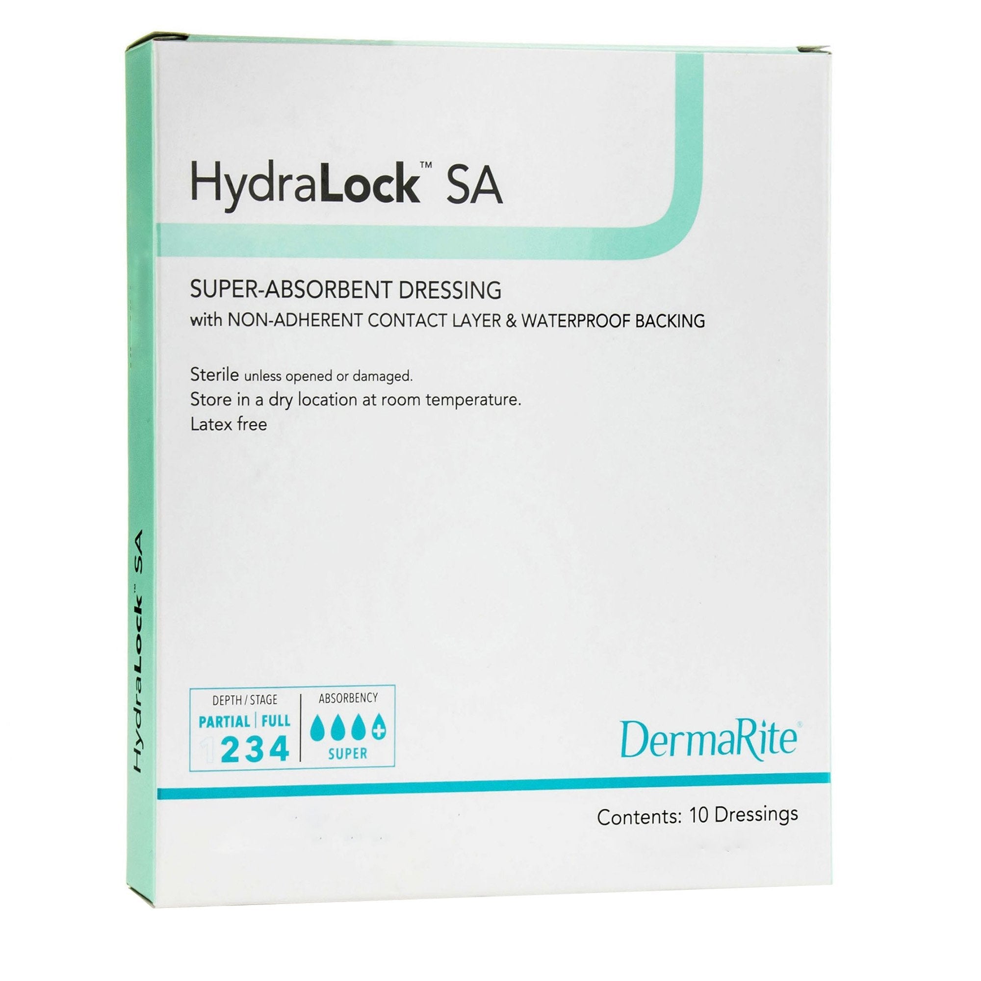 HydraLock™ Super Absorbent Dressing, 3 x 3 Inch (10 Units)