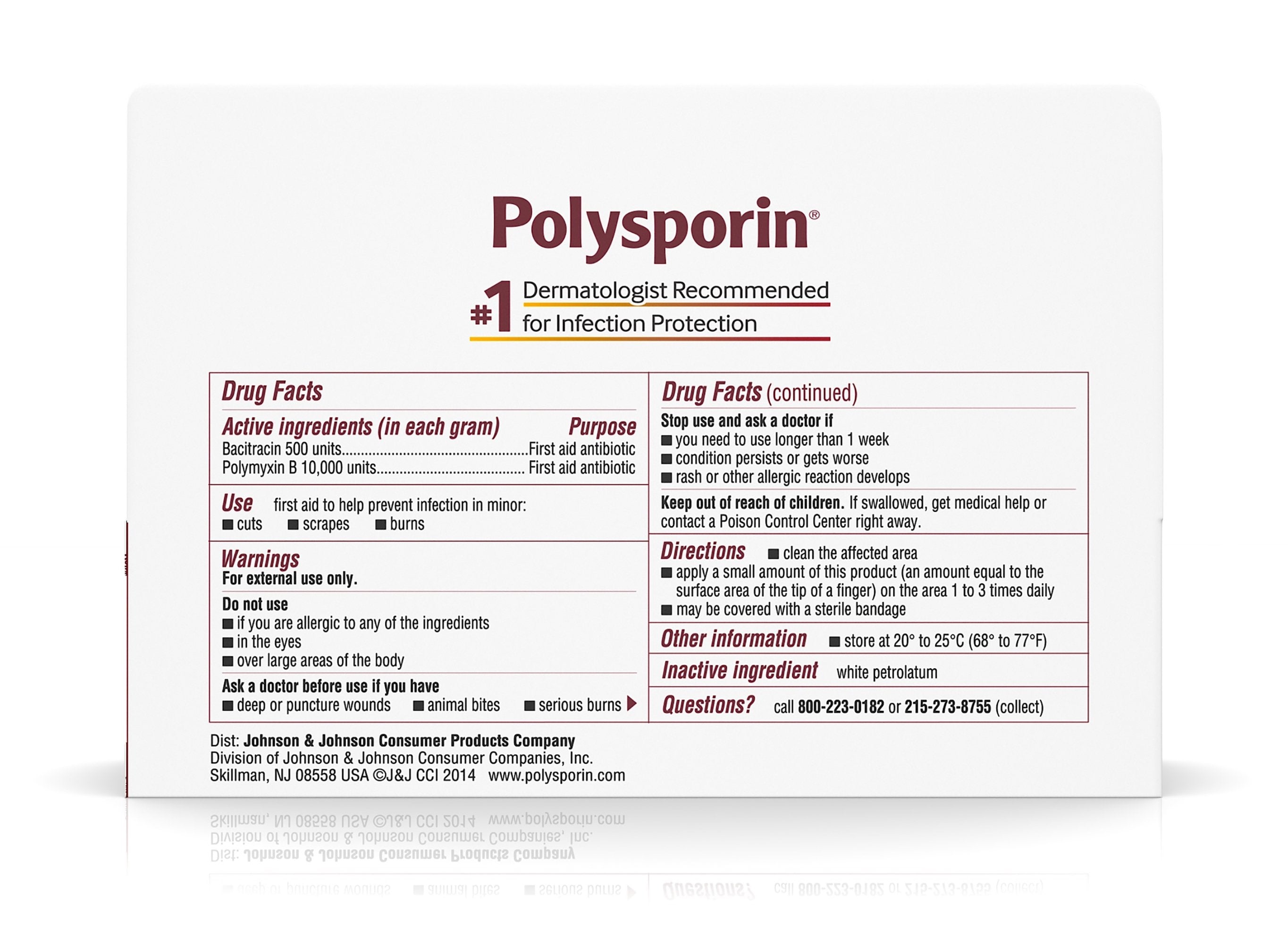 Polysporin® Bacitracin / Polymyxin B First Aid Antibiotic, 1 oz. Tube (1 Unit)