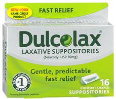 Dulcolax® Bisacodyl Laxative Suppositories (16 Units)