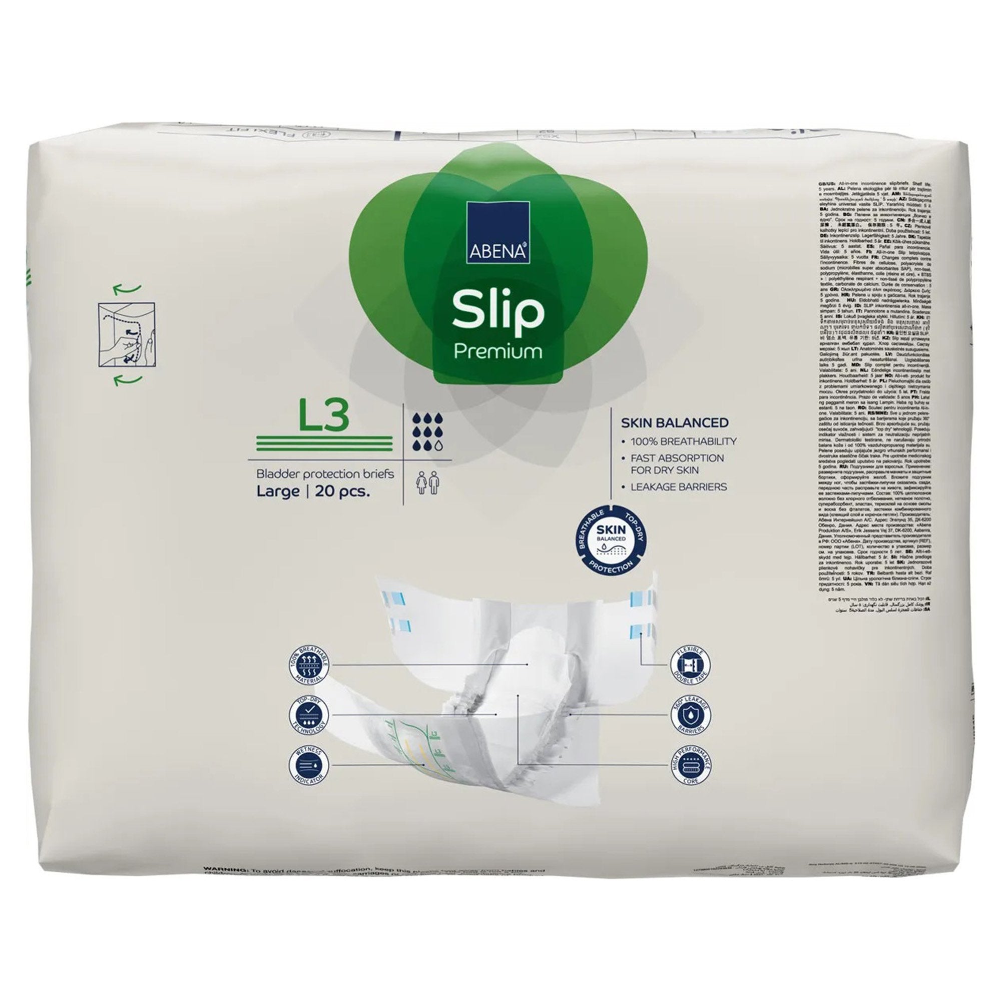 Abena® Slip Premium L3 Incontinence Brief, Large (20 Units)