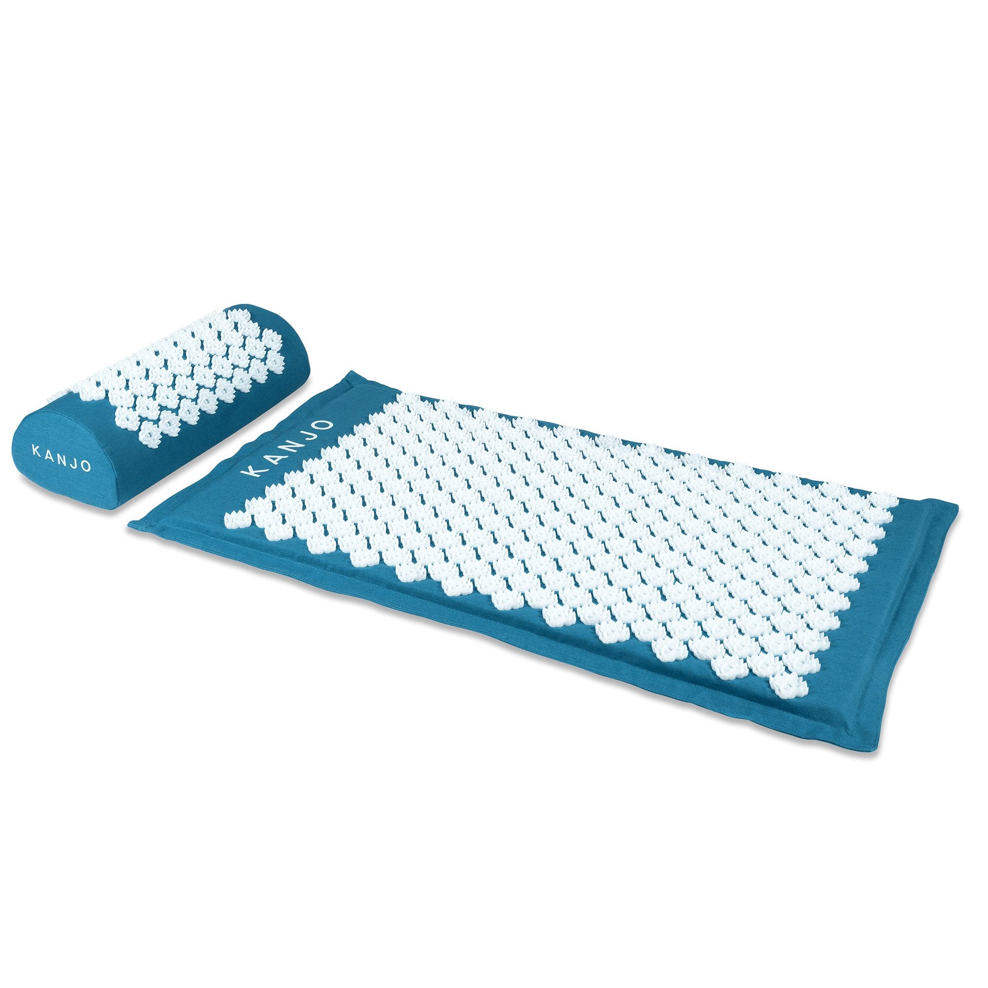 Kanjo Acupressure Mat Set Sapphire Cotton-Linen Fabric / Memory Foam / Plastic Mat: 17 X 28 Inch / Pillow: 6 X 14 Inch - image 3