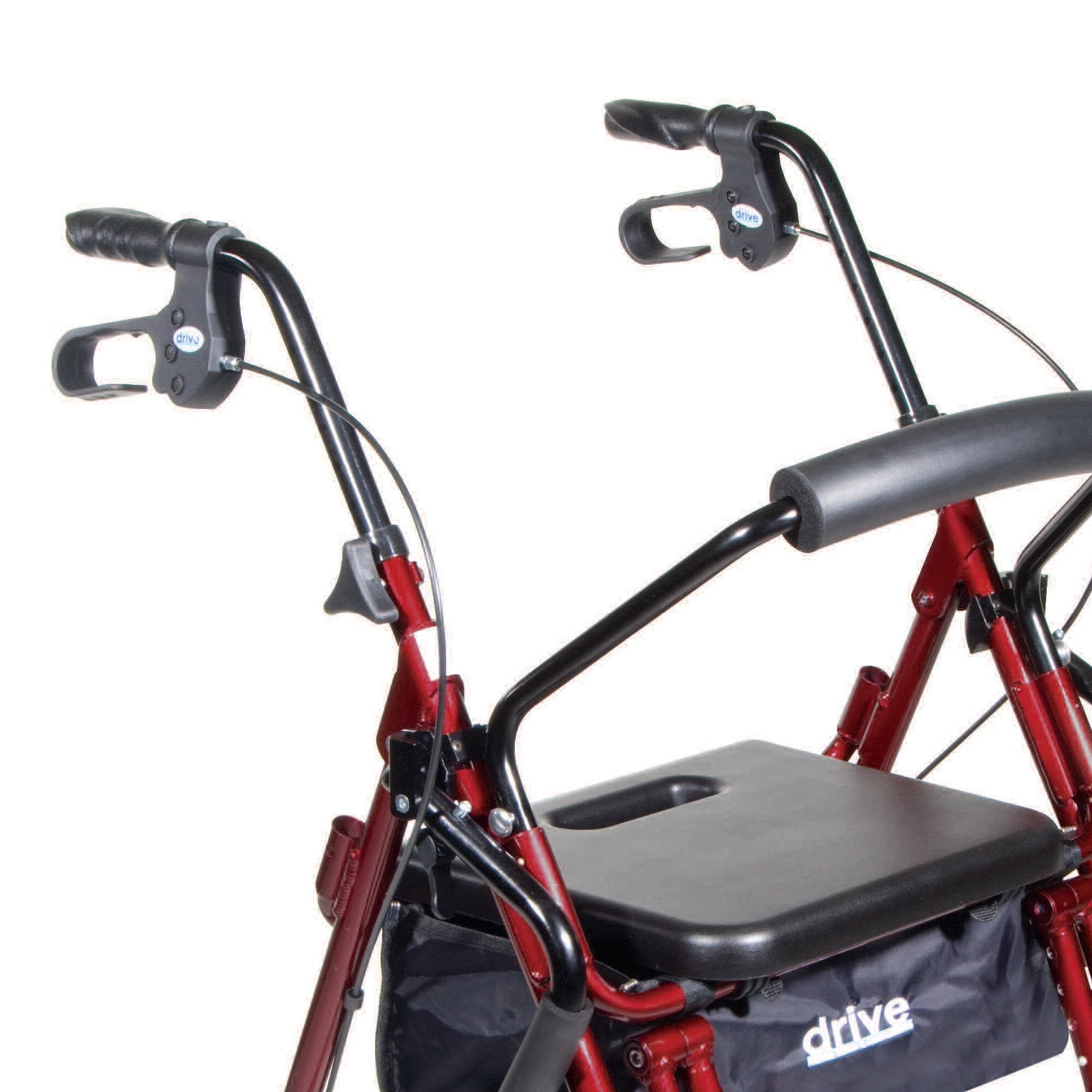 drive™ Duet Four-Wheel Rollator, Burgundy (1 Unit)