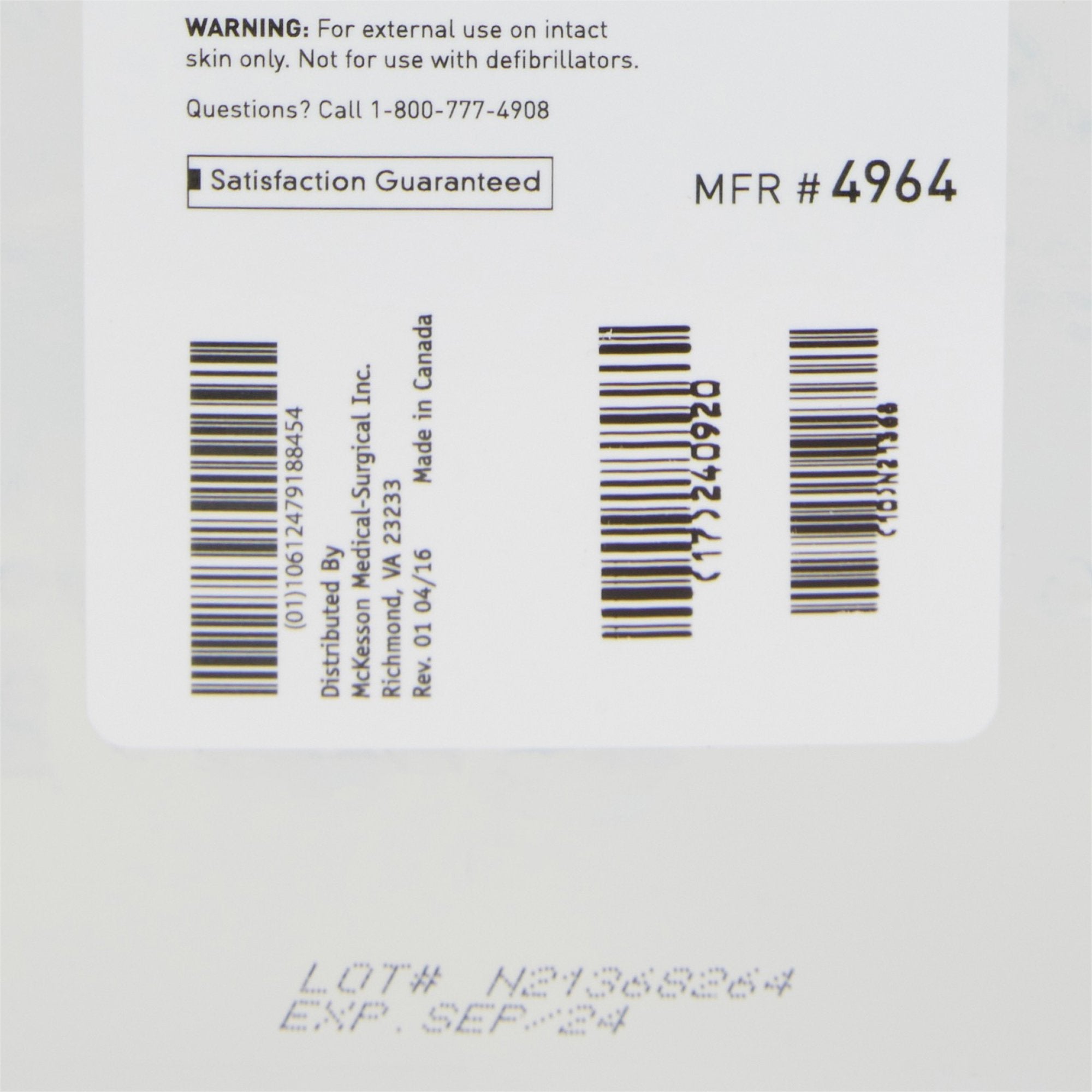 McKesson High Viscosity Ultrasound Gel, Clear, 5L Cubitainer - No Fragrance