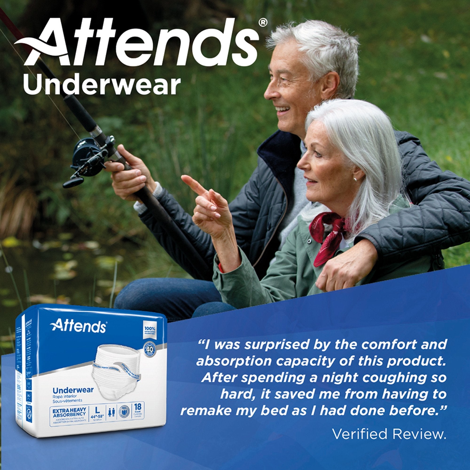 Attends® Care Heavy Absorbent Underwear, Regular (18 Units)