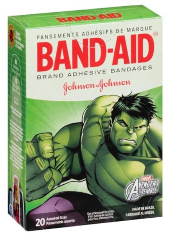 Band-Aid® Kid Design (Avengers) Adhesive Strip, Assorted Sizes (20 Units)