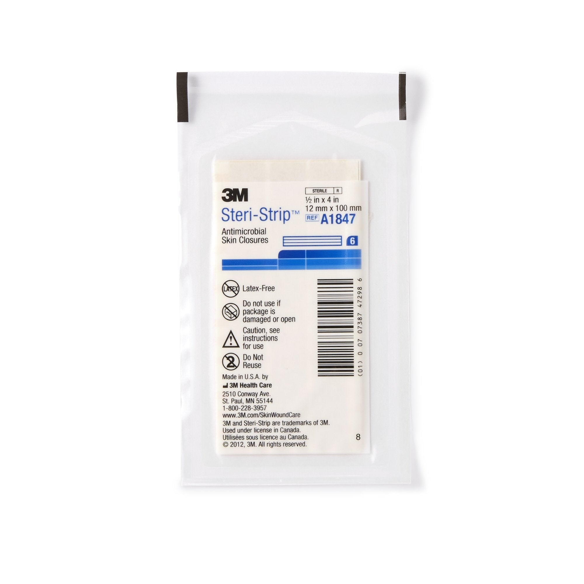 3M™ Steri-Strip™ Antimicrobial Skin Closure Strip (50 Units)