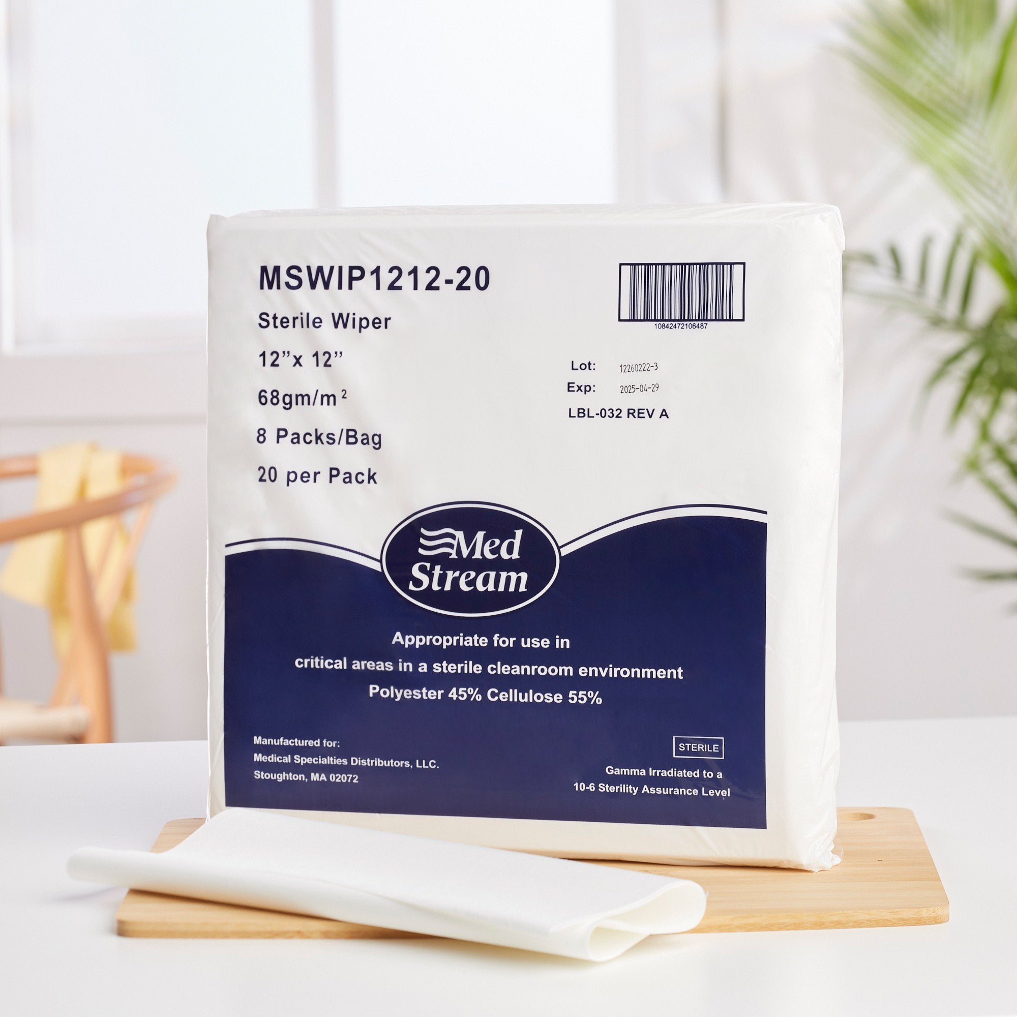 McKesson Cleanroom Wipes, 12 x 12 in. (20 Units)