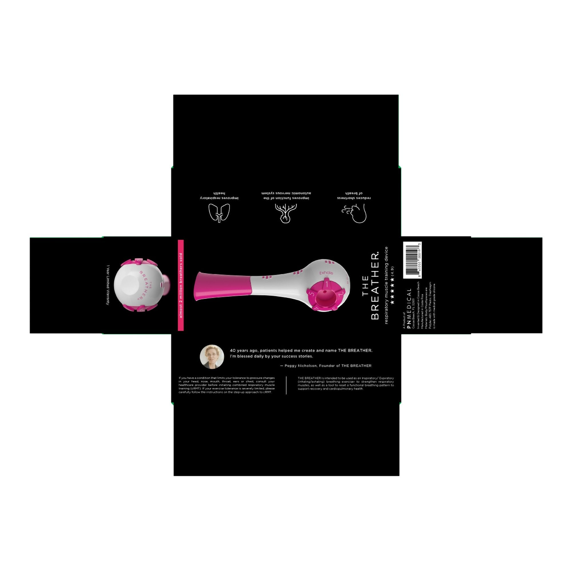 The Breather® Respiratory Exerciser, Pink (118 Units)