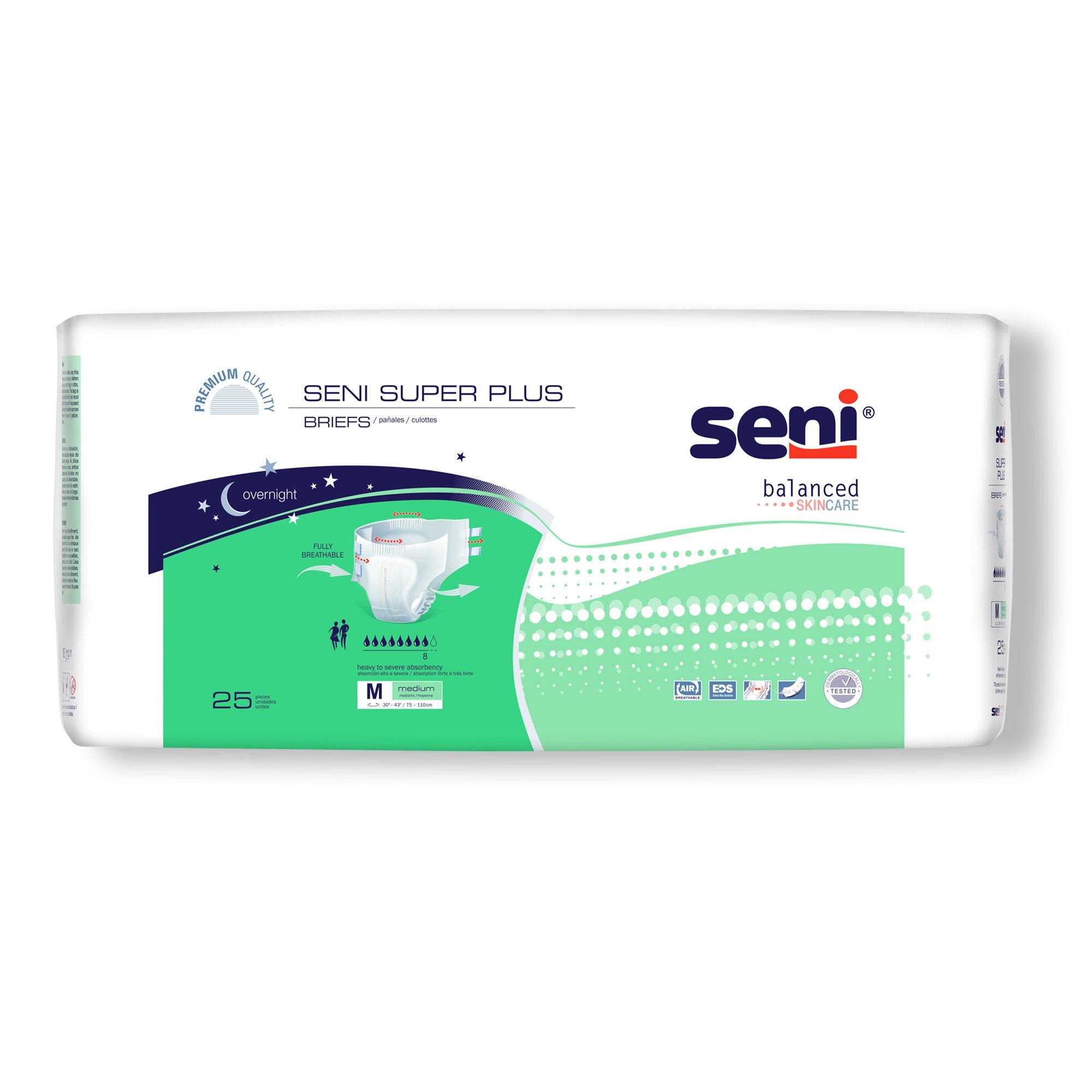 Seni® Super Plus Severe Absorbency Incontinence Brief, Medium (75 Units)