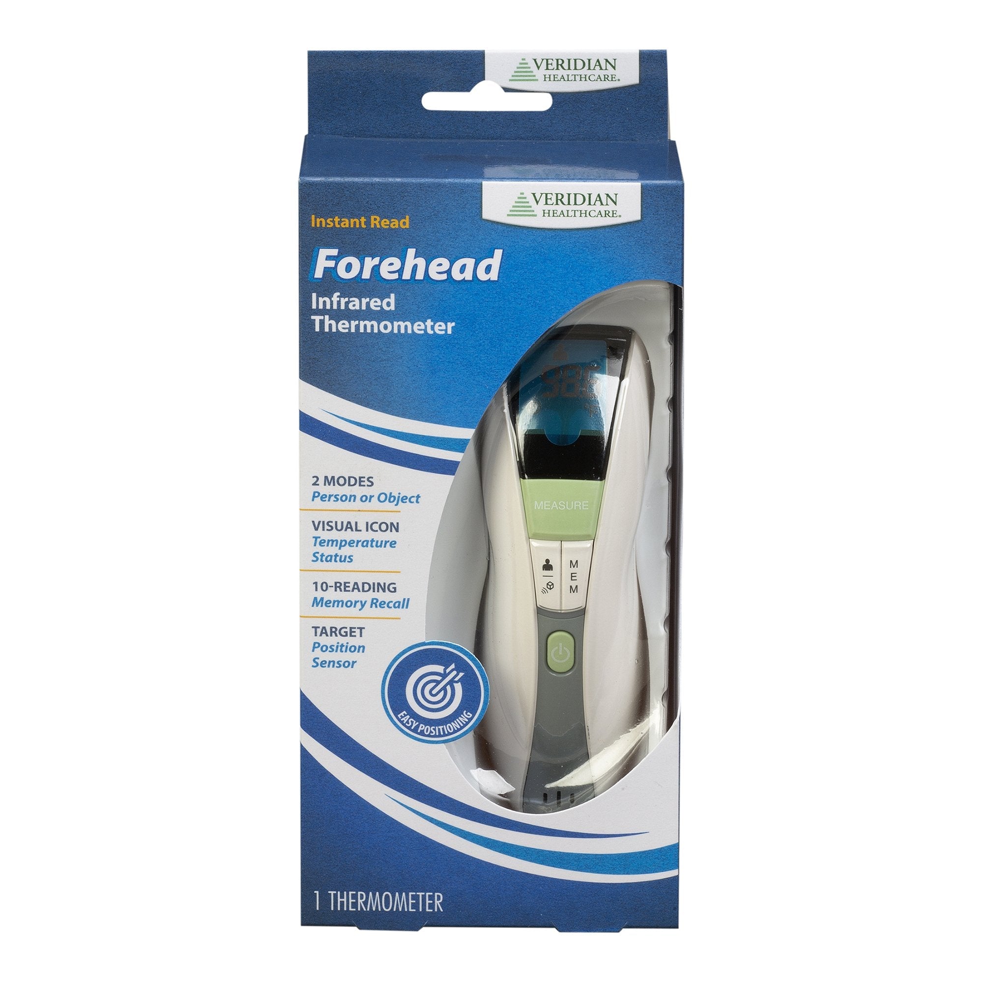 Veridian Non-Contact Infrared Forehead Thermometer (1 Unit)