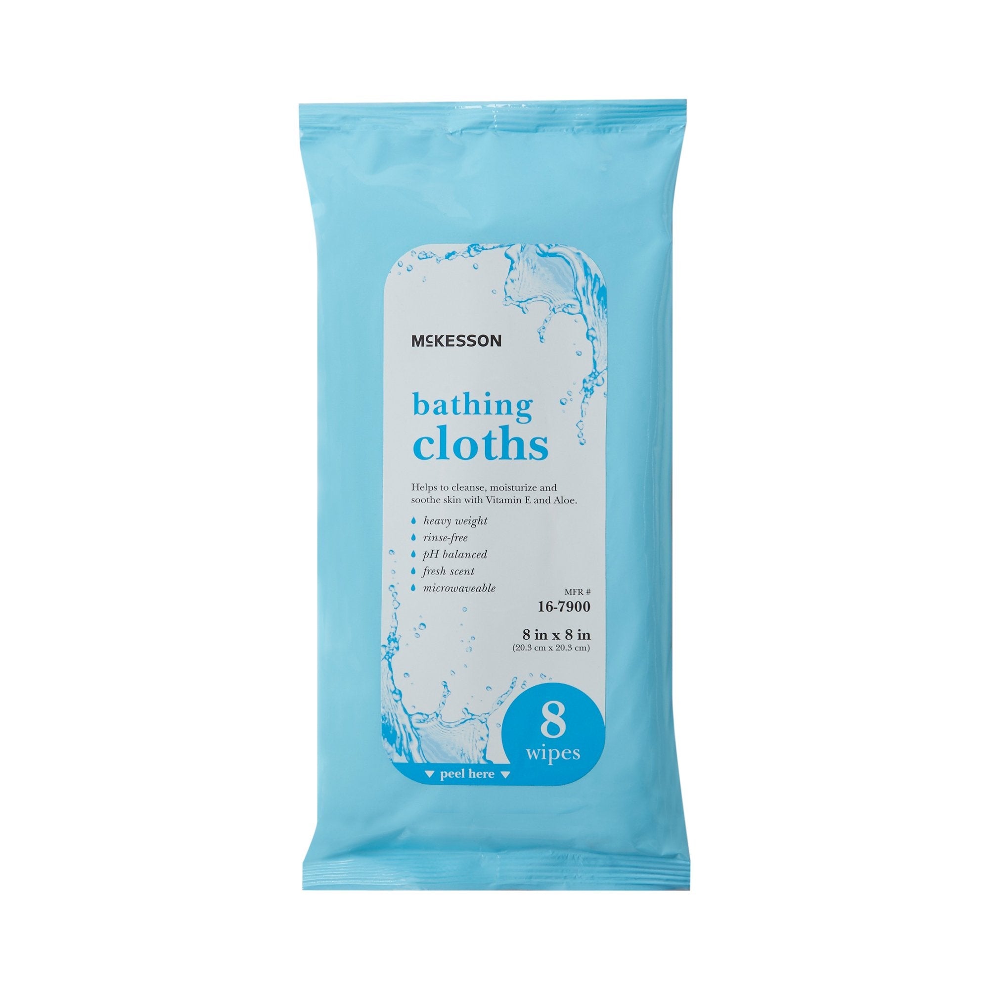 McKesson Scented Rinse-Free Bath Wipe, Soft Pack (8 Units)