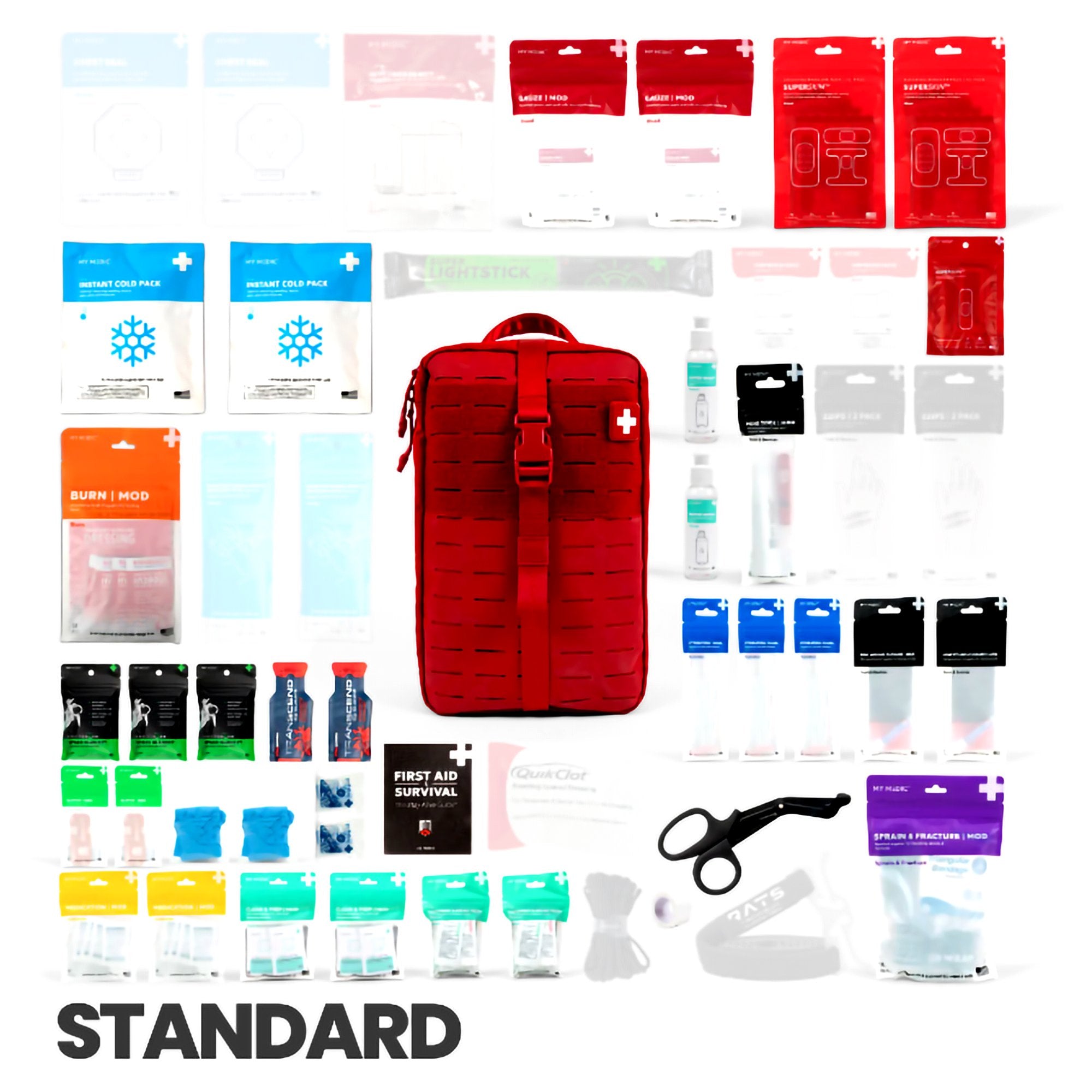 My Medic MyFAK First Aid Kit, Large Trauma Kit with Medical Supplies, Red (1 Unit)