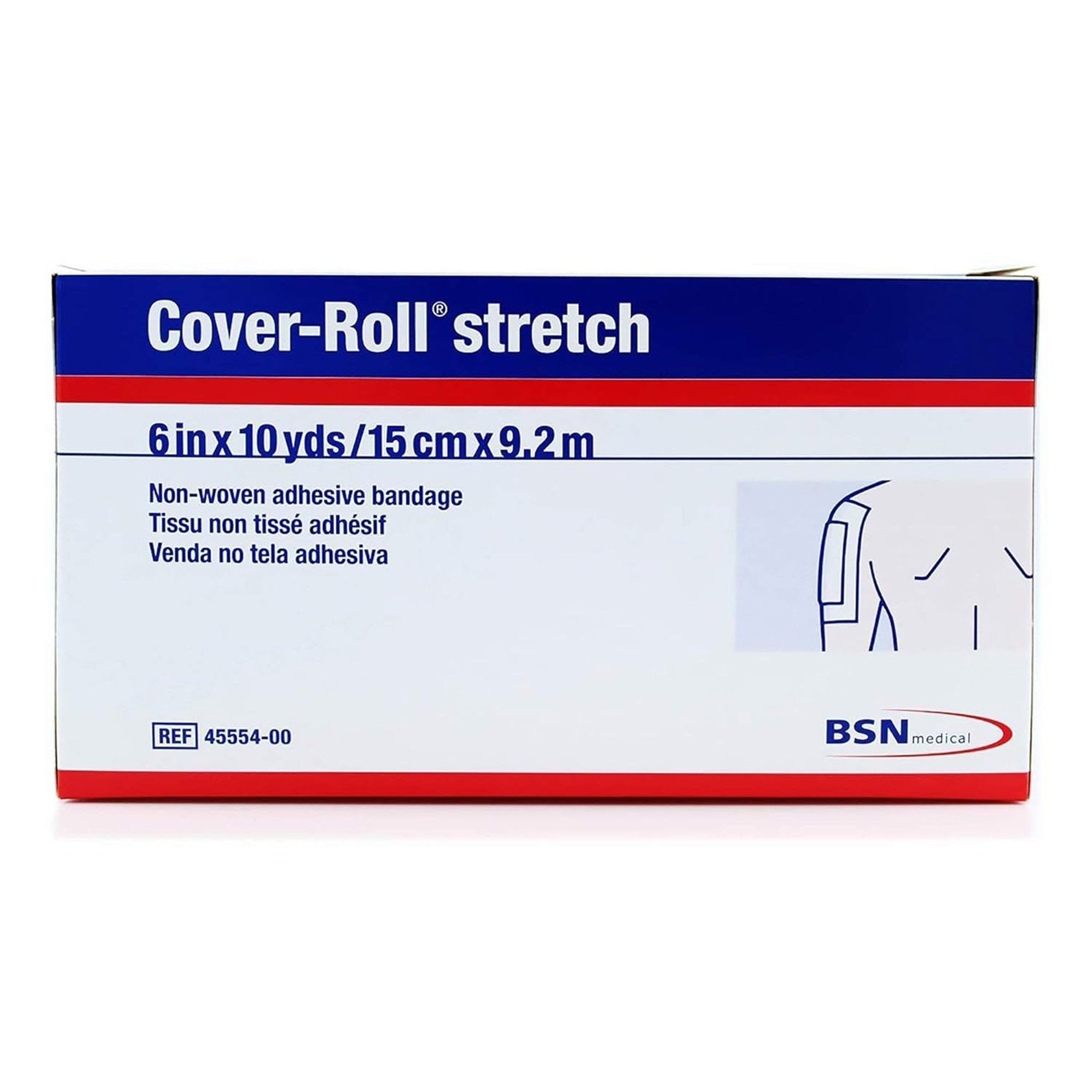 Cover-Roll® Stretch Nonwoven Polyester Dressing Retention Tape, 6 Inch x 10 Yard, White (1 Unit)