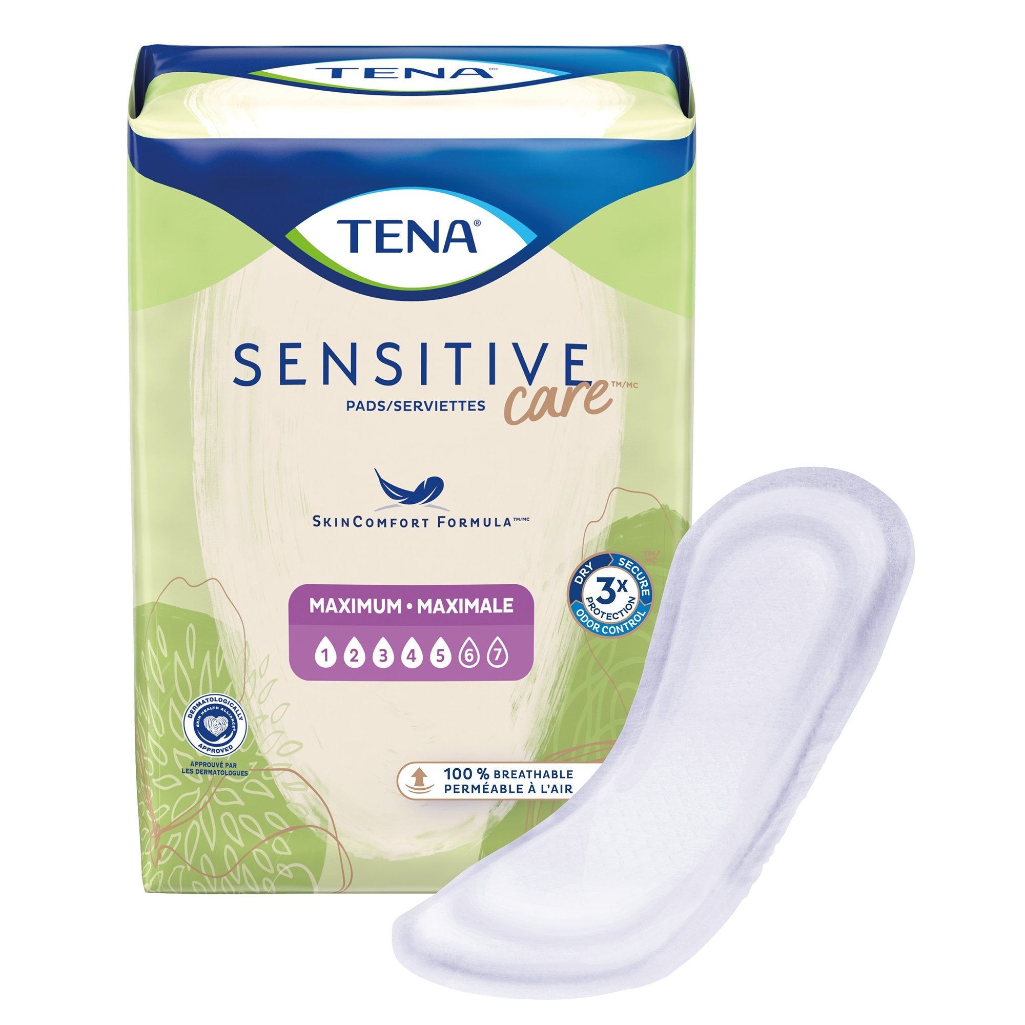 Tena® Intimates™ Maximum Bladder Control Pad, 6 x 14 Inch (14 Units)