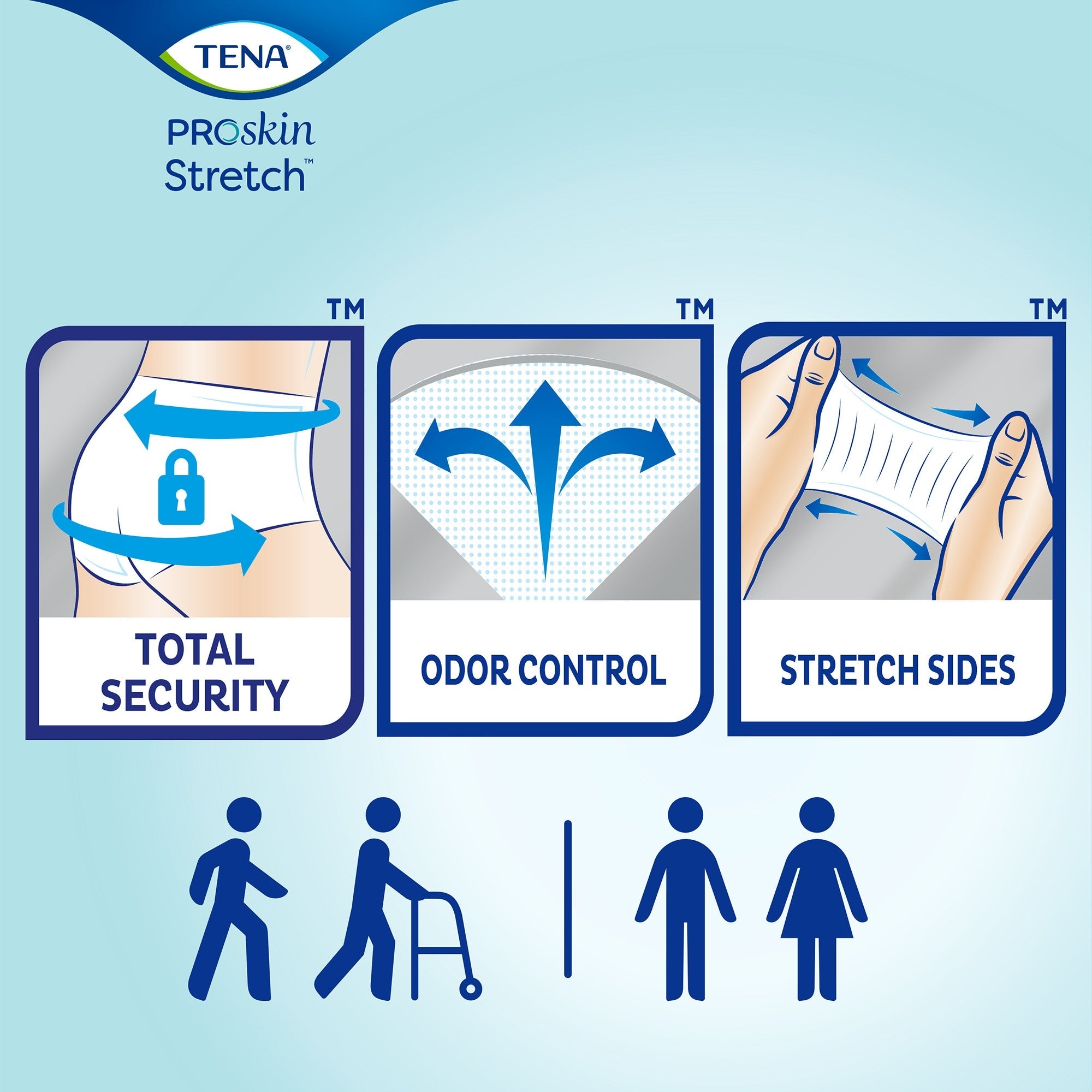 Tena Stretch Ultra Incontinence Briefs, Medium - Breathable, 36 Pack