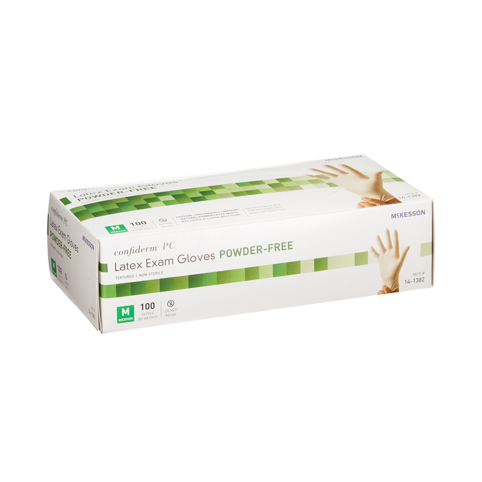 McKesson Confiderm® Latex Exam Glove, Medium, Ivory (100 Units)