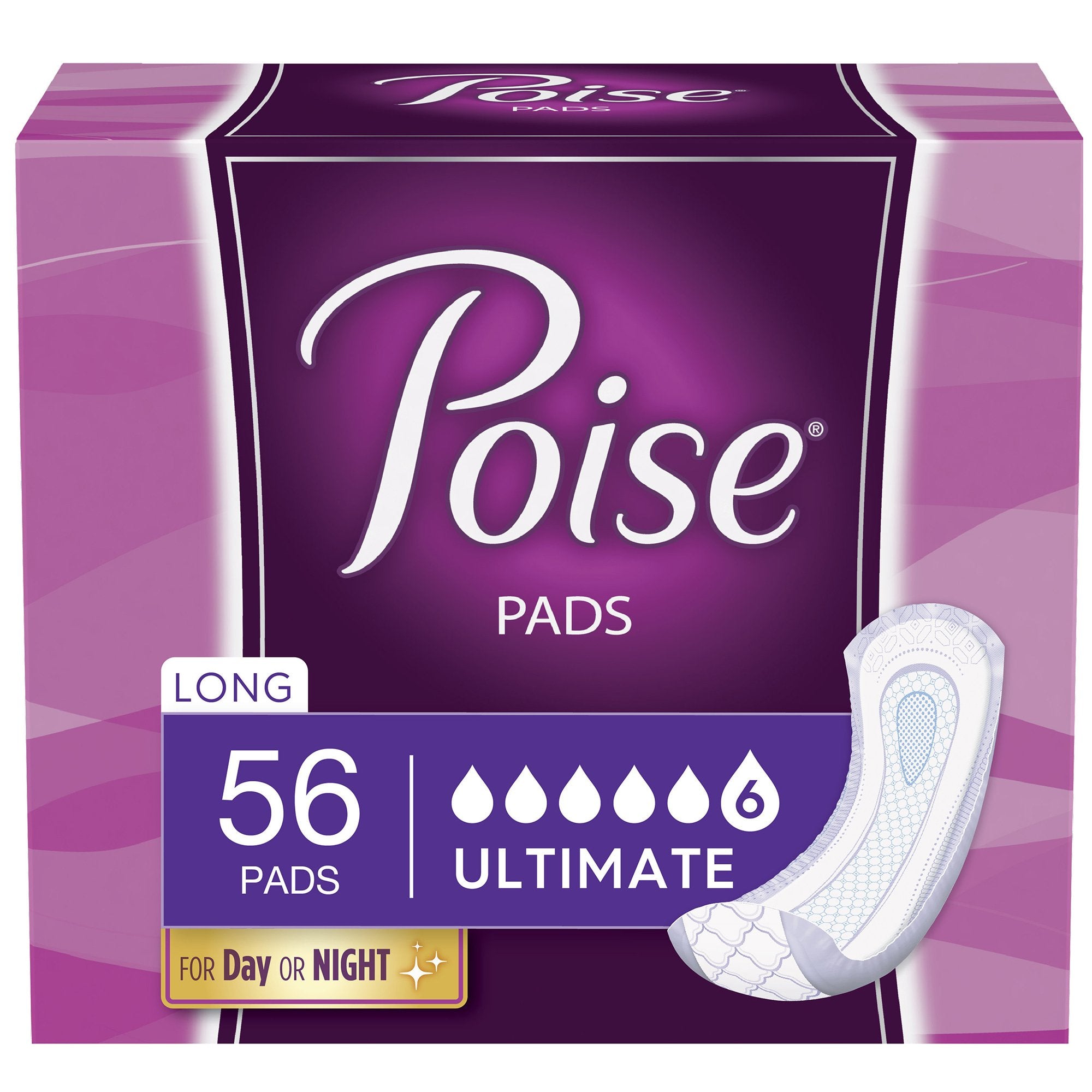 Poise® Ultimate Day and Night Bladder Control Pad, Long Length