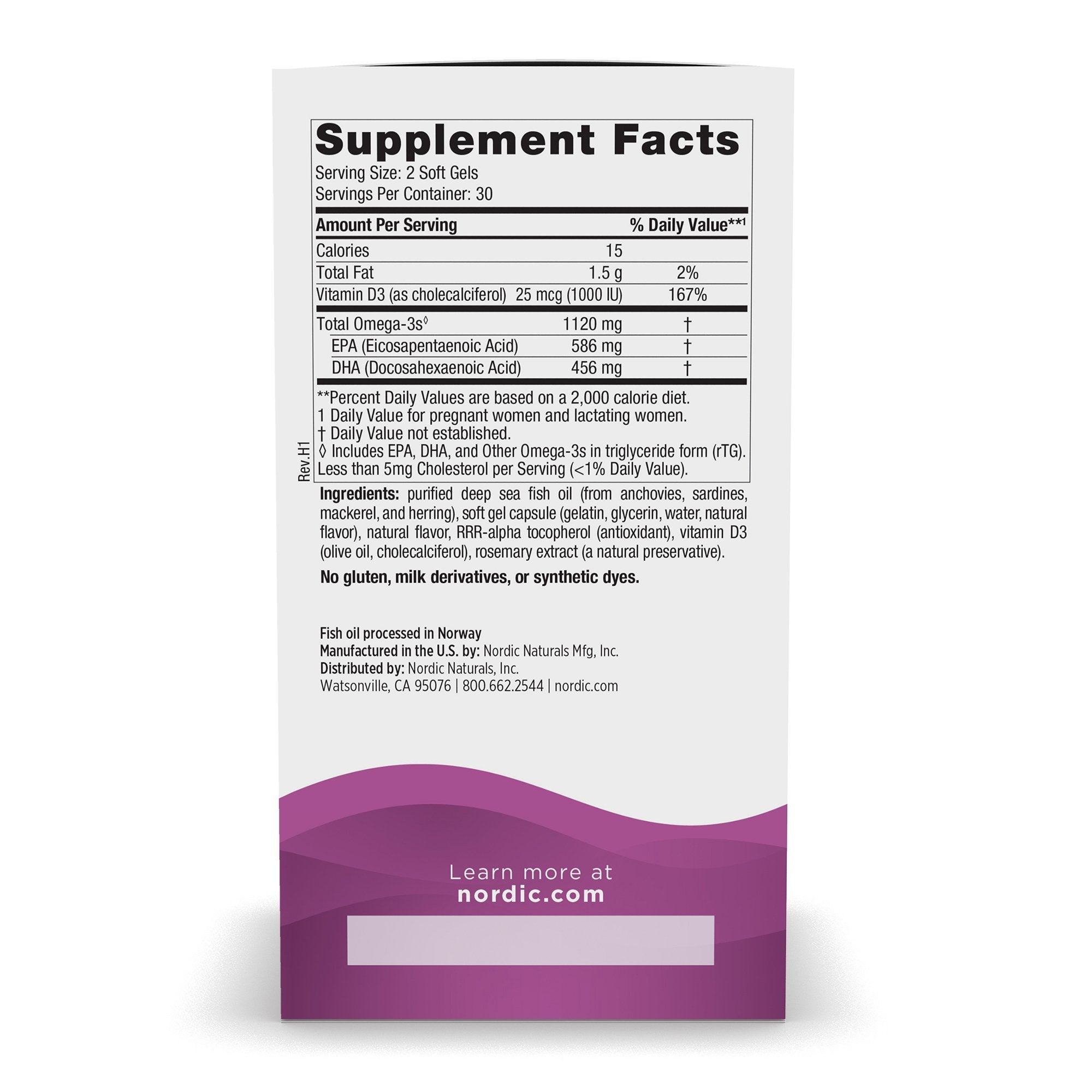 Dietary Supplement Nordic Naturals® Postnatal Omega-3 DHA / EPA 456-586 mg Strength Softgel 60 per Bottle Lemon - image 9