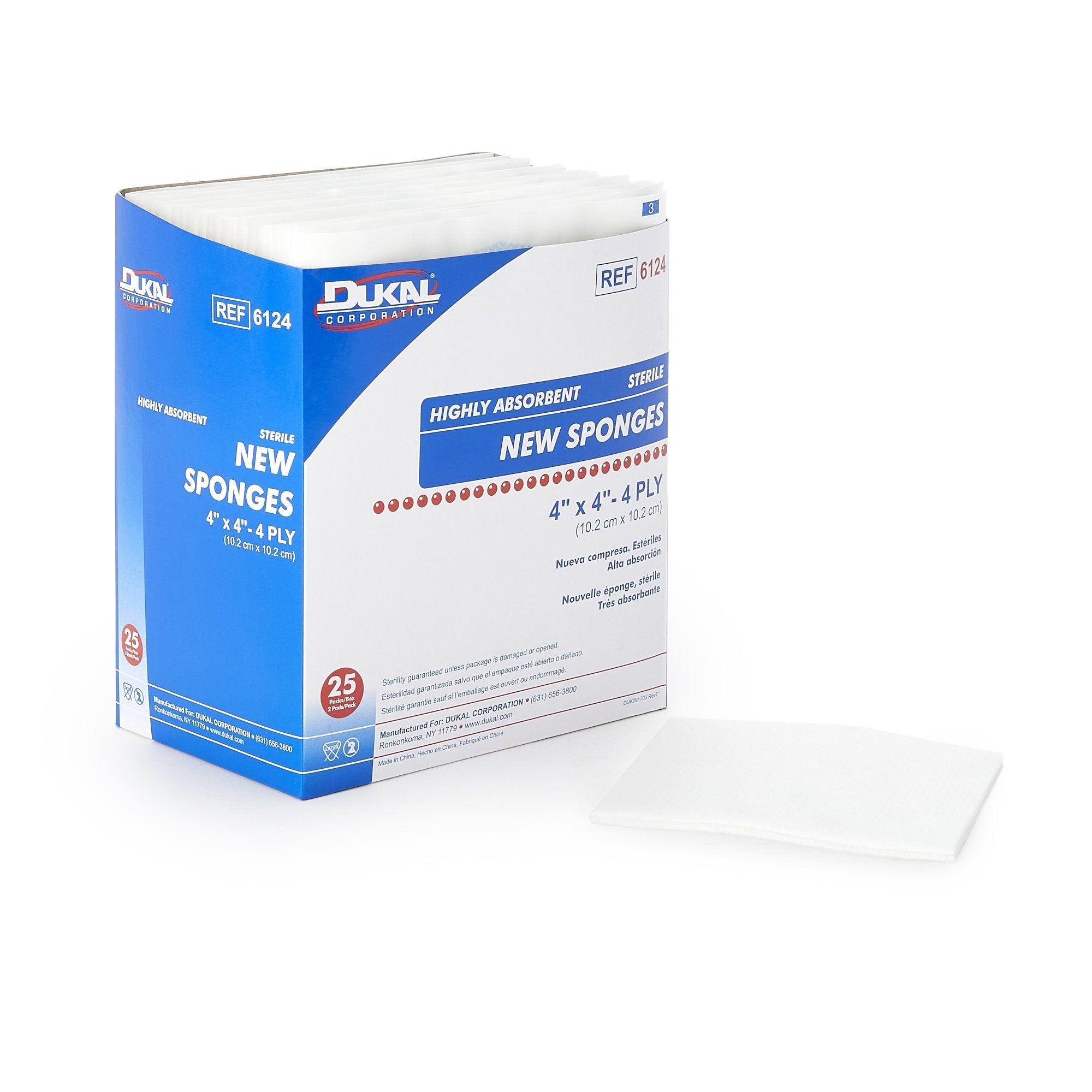 Dukal™ Sterile Nonwoven Sponge, 4 x 4 Inch (600 Units)