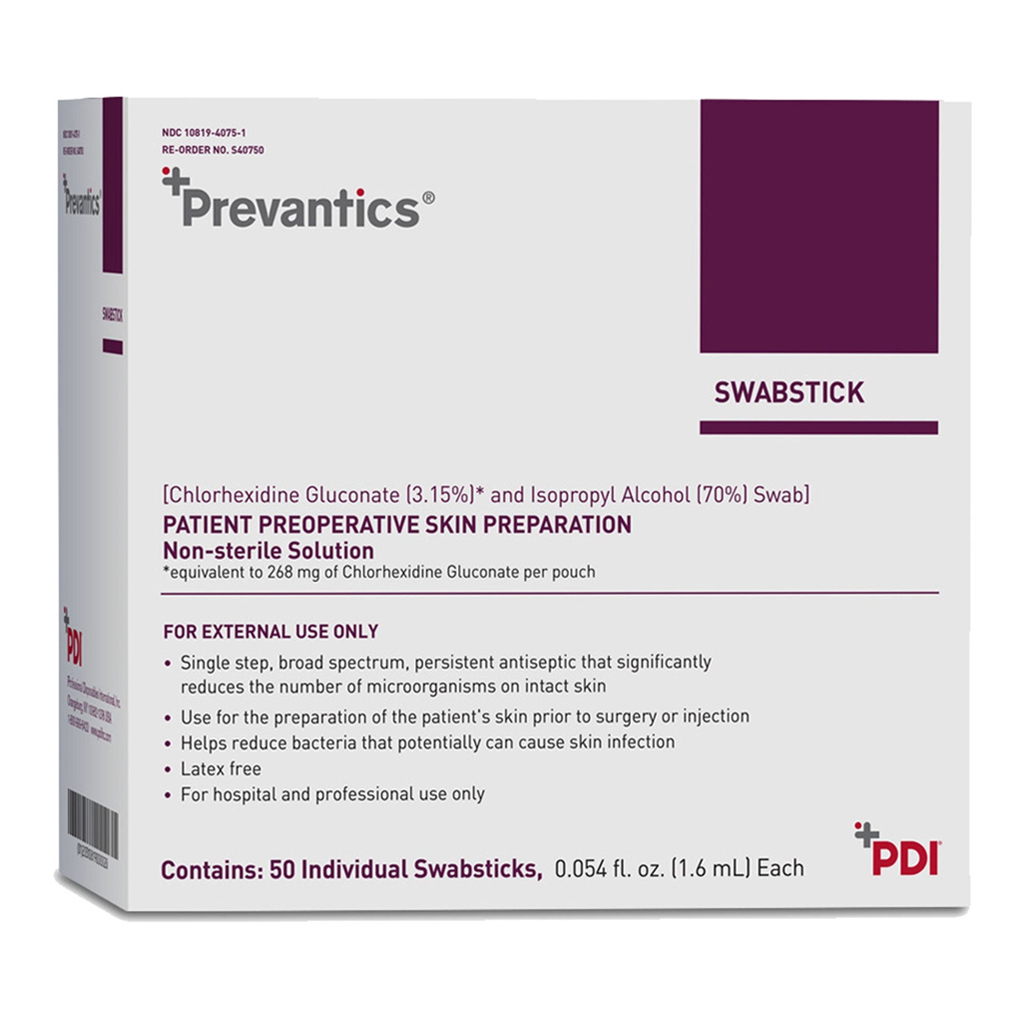 Prevantics® Swabsticks (50 Units)