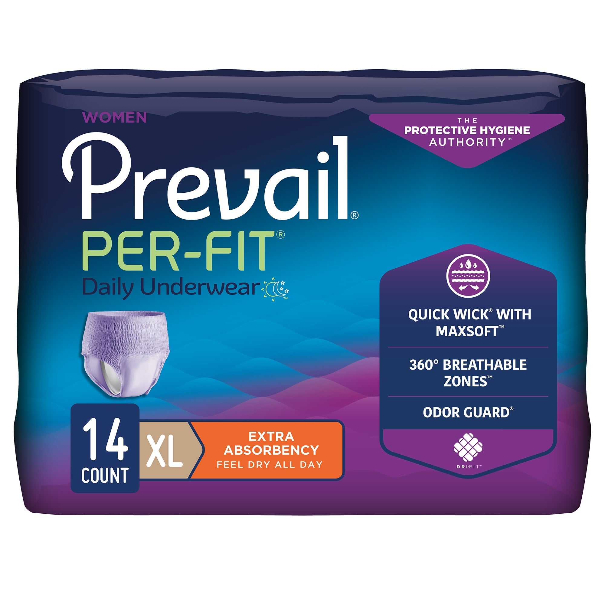 Prevail® Per-Fit® Women's Extra Absorbent Underwear XL - Comfort & Protection