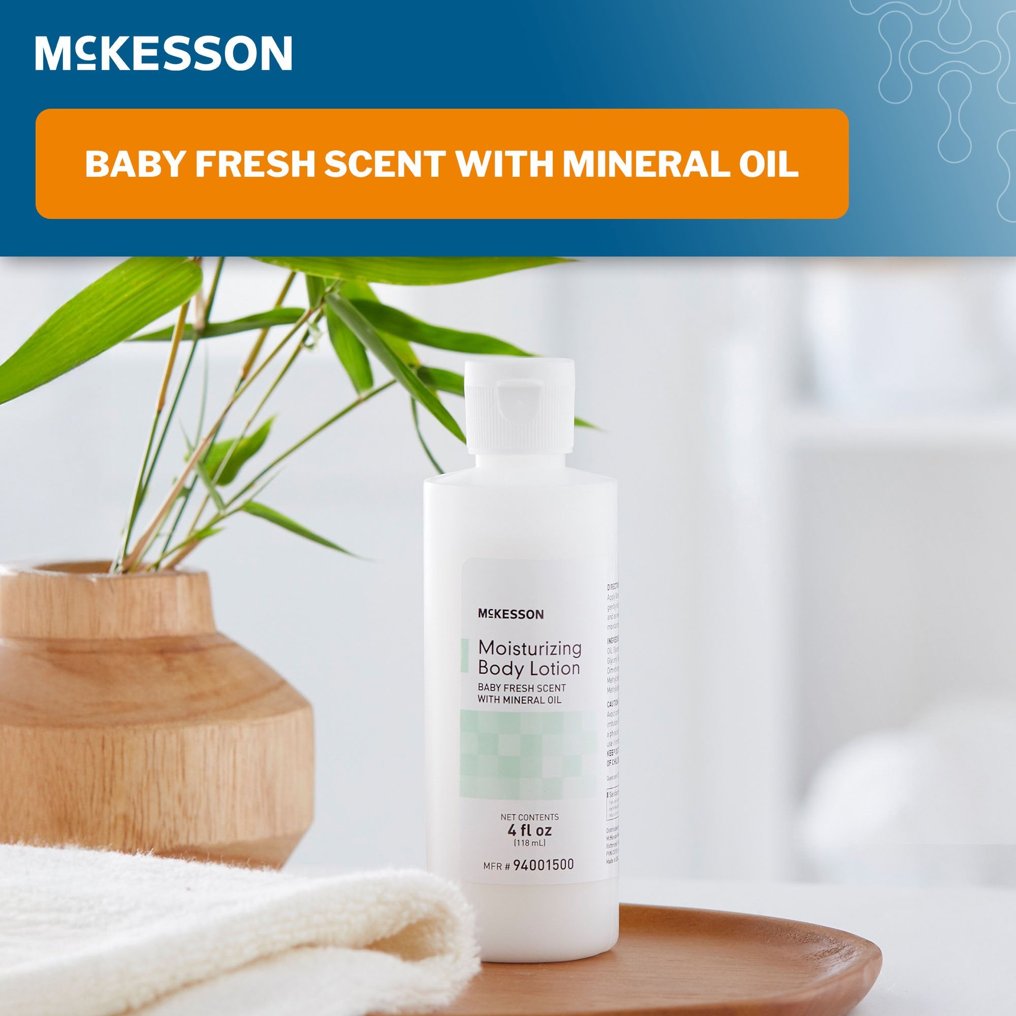 Hand and Body Moisturizer McKesson 4 oz. Bottle Baby Fresh Scent Lotion - image 3