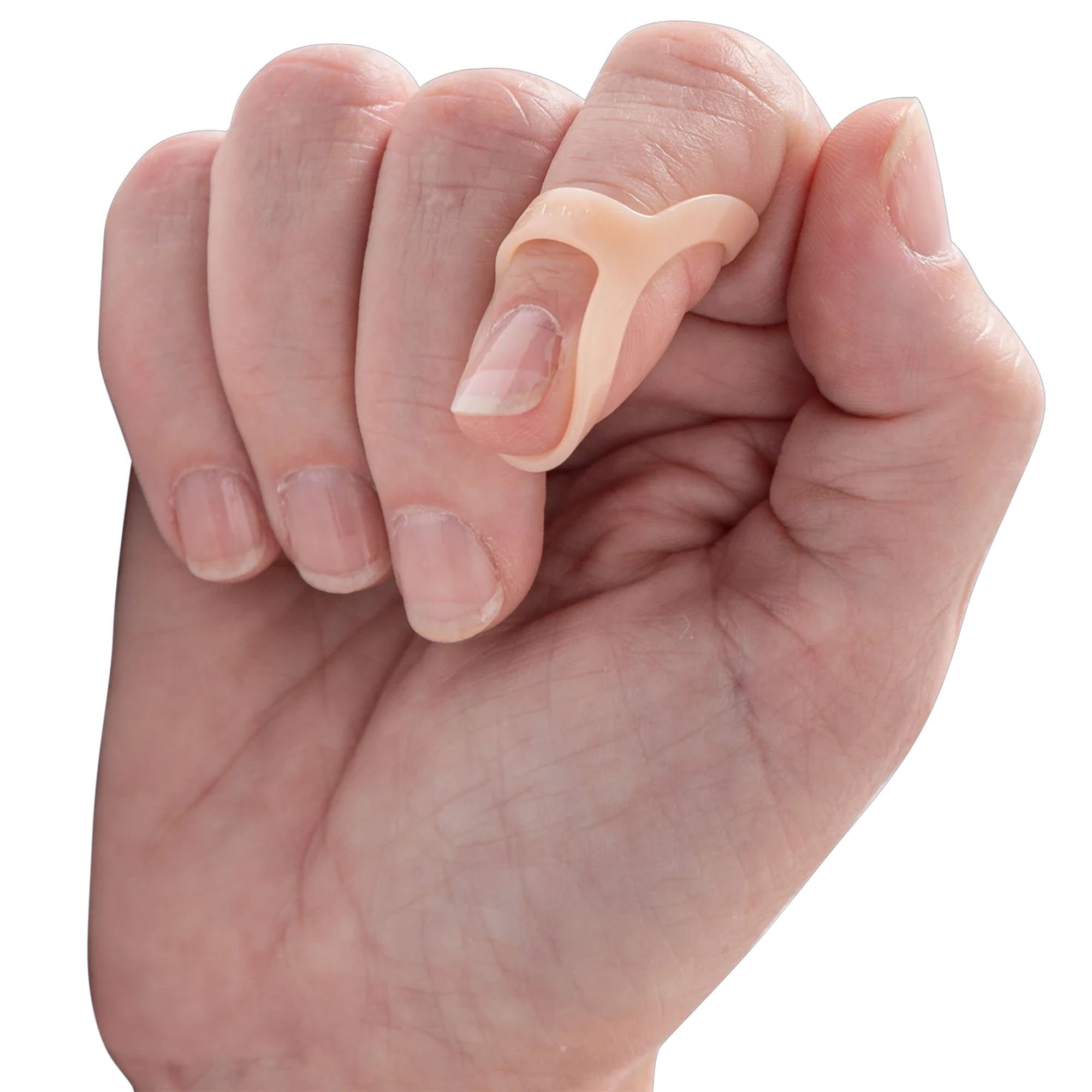 Finger Splint Oval-8® Adult Size 6 Pull-On Right Hand Beige