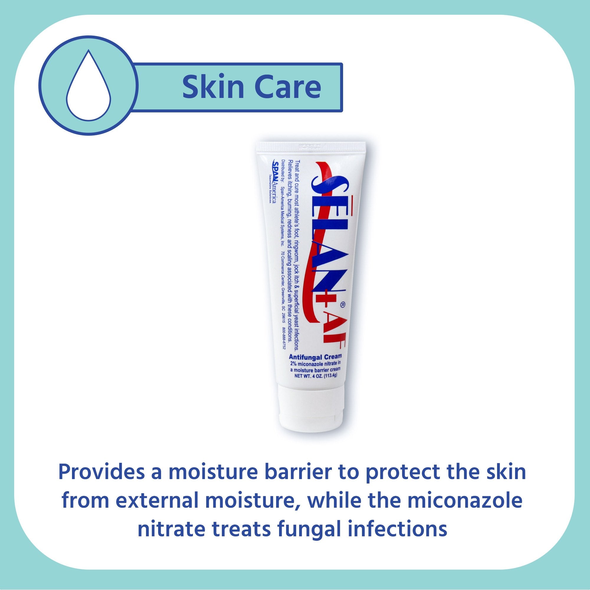 Antifungal Selan+® AF 2% Strength Cream 4 oz. Tube - image 3