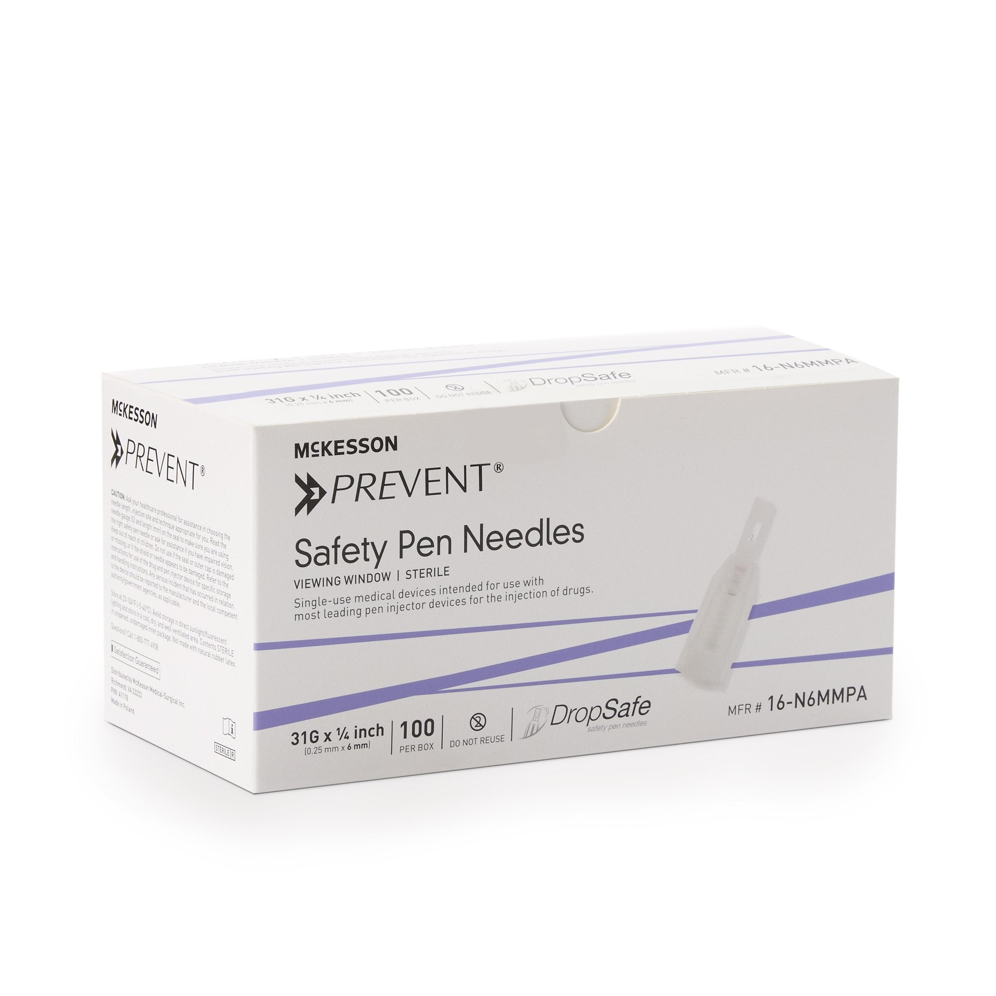 Safety Insulin Pen Needle McKesson Prevent® 31 Gauge 6 mm Length Active Back-End Protection - image 2