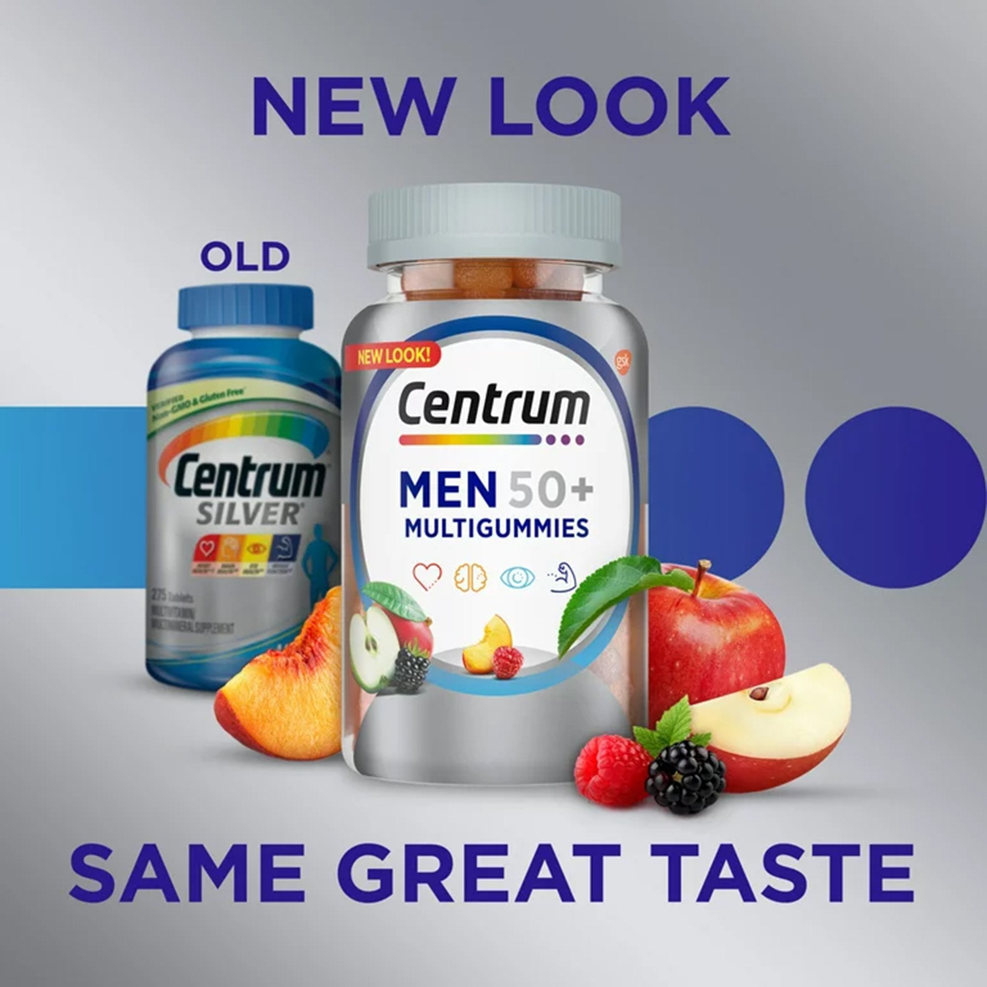 Centrum Men 50+ MultiGummies Assorted Natural Fruit Flavors (1 Unit)