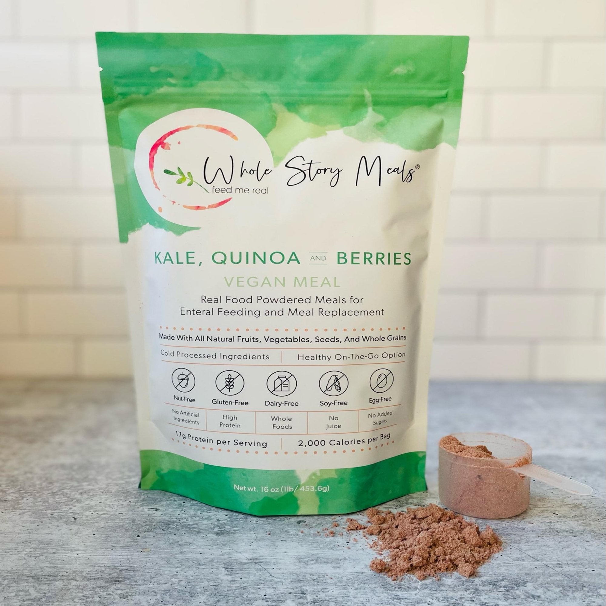 Oral Supplement Whole Story Meals Kale Quinoa Berry Flavor Powder 16 oz. Pouch - image 3
