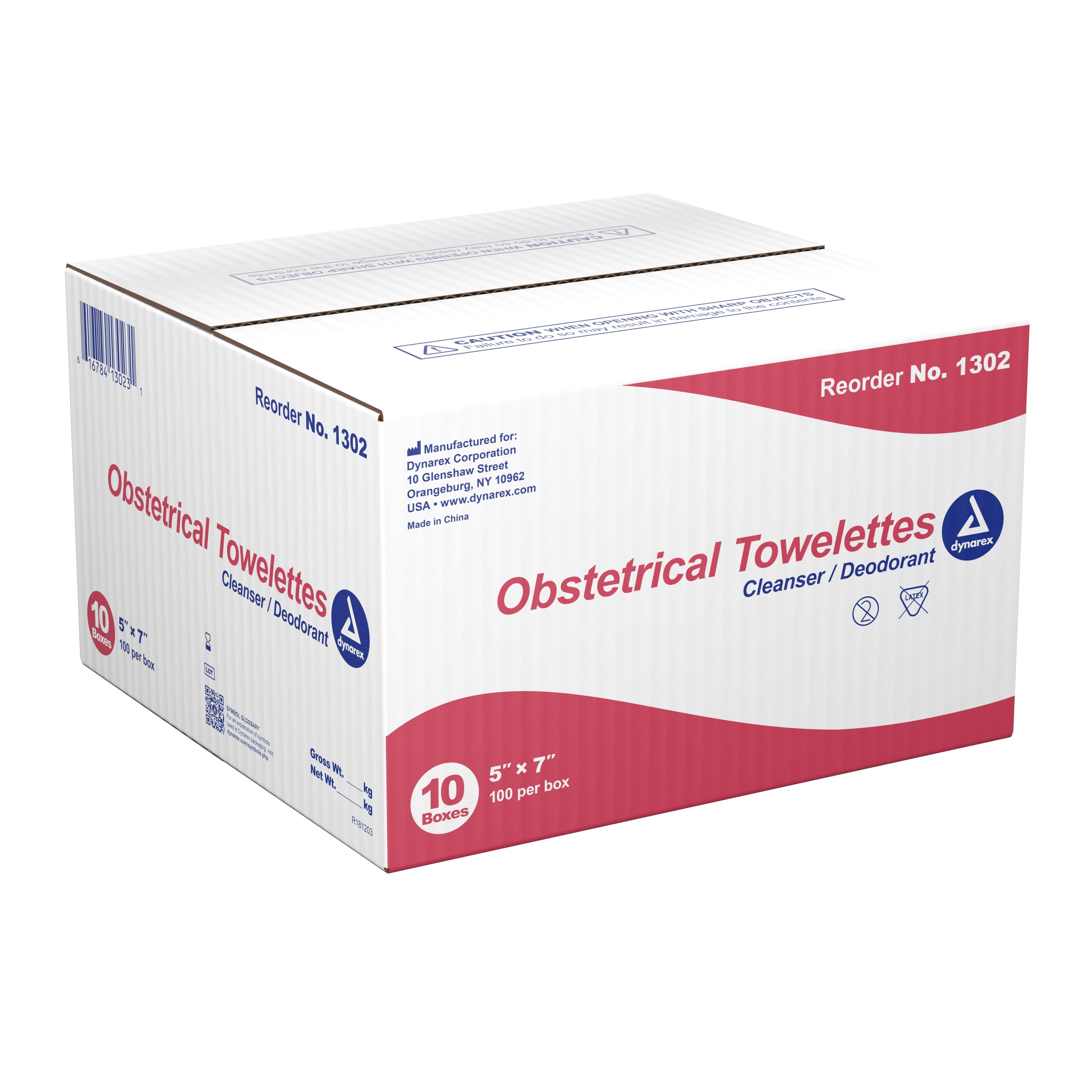 dynarex® Scented Obstetrical Towelettes, Individual Packets (100 Units)