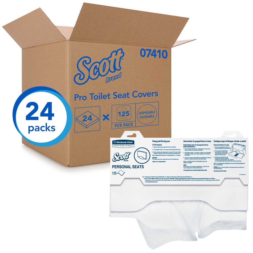 Scott® Toilet Seat Cover, 125 per Pack (24 Units)