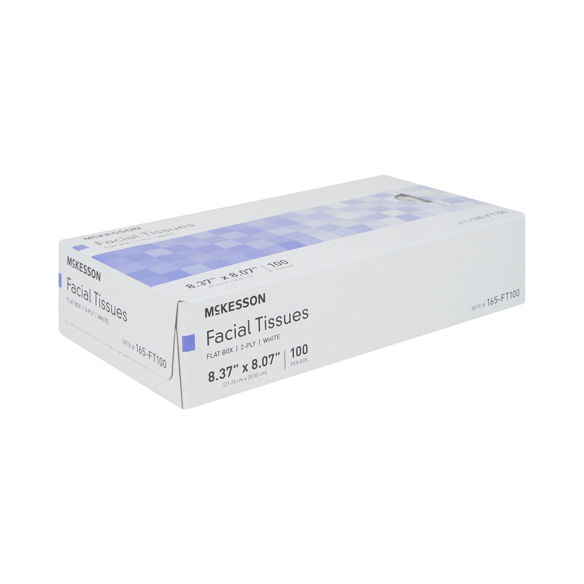 McKesson Facial Tissue 2-Ply White 8.37 x 8.07" - Bulk Pack of 100