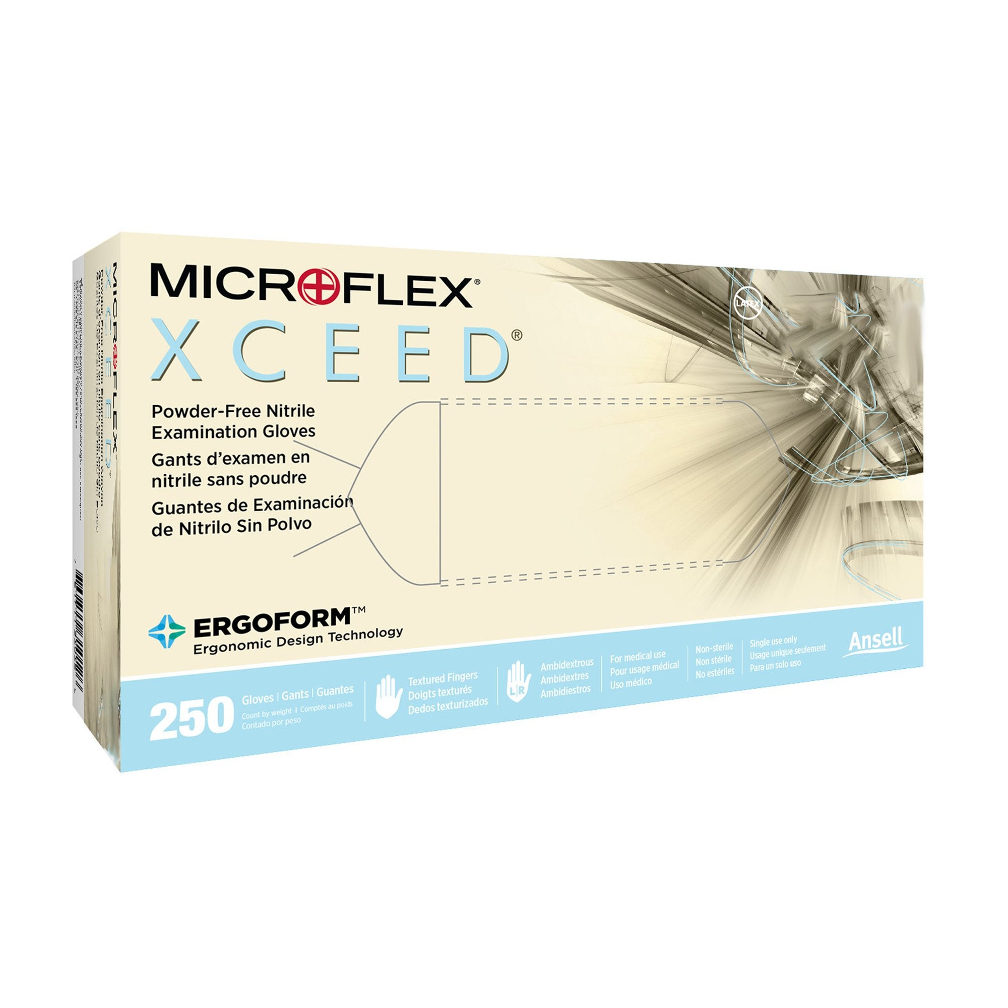 Microflex® Xceed™ Nitrile Gloves, Large, Blue
