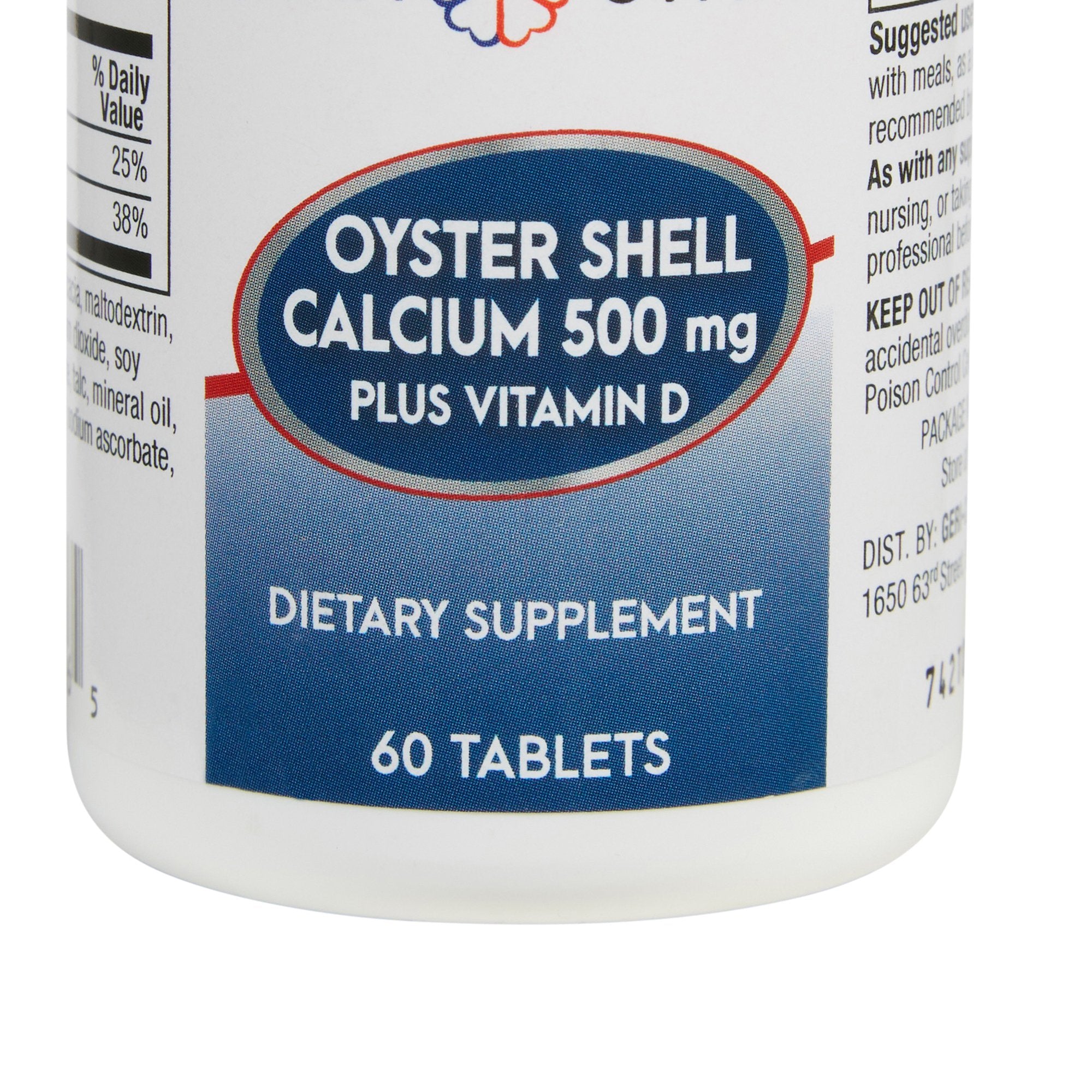 Joint Health Supplement Geri-Care® Oyster Shell 500 mg Strength Tablet 60 per Bottle - image 2